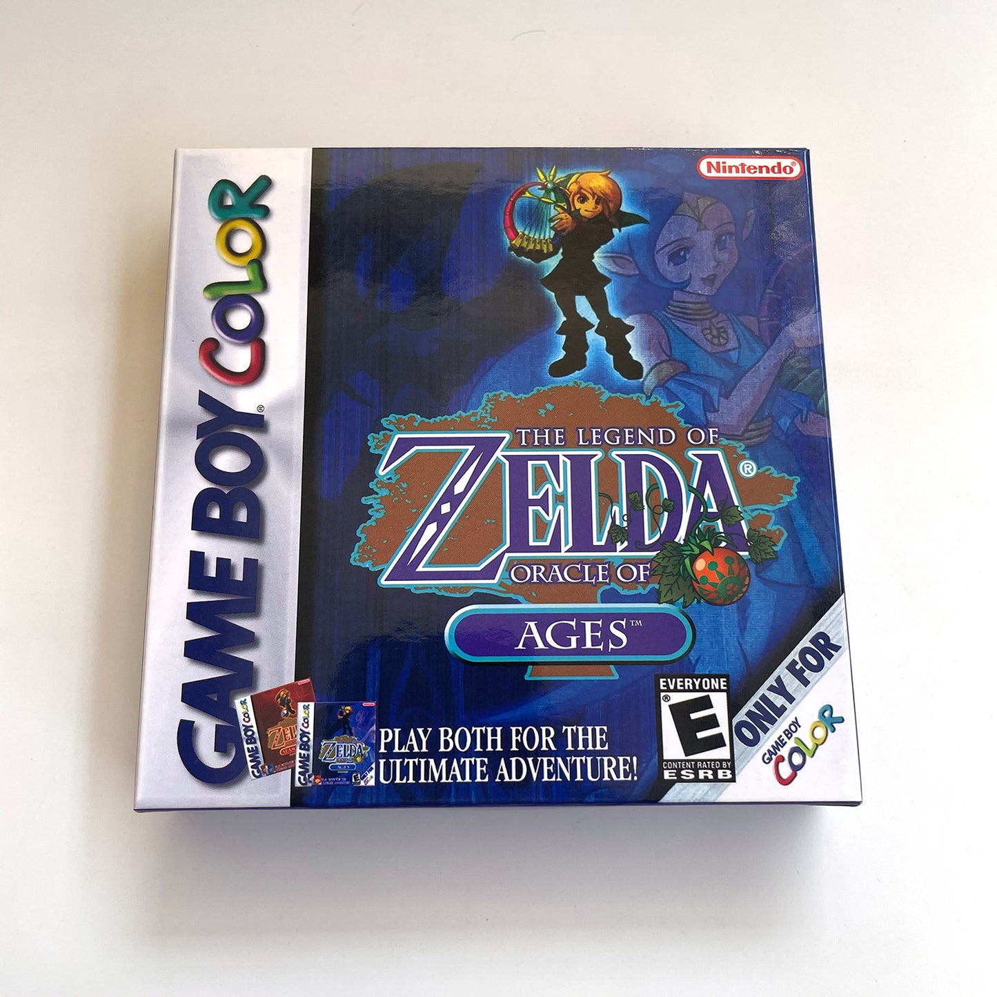 The Legend of Zelda: Oracle of Ages cartridge with tray box for gbc game boy color