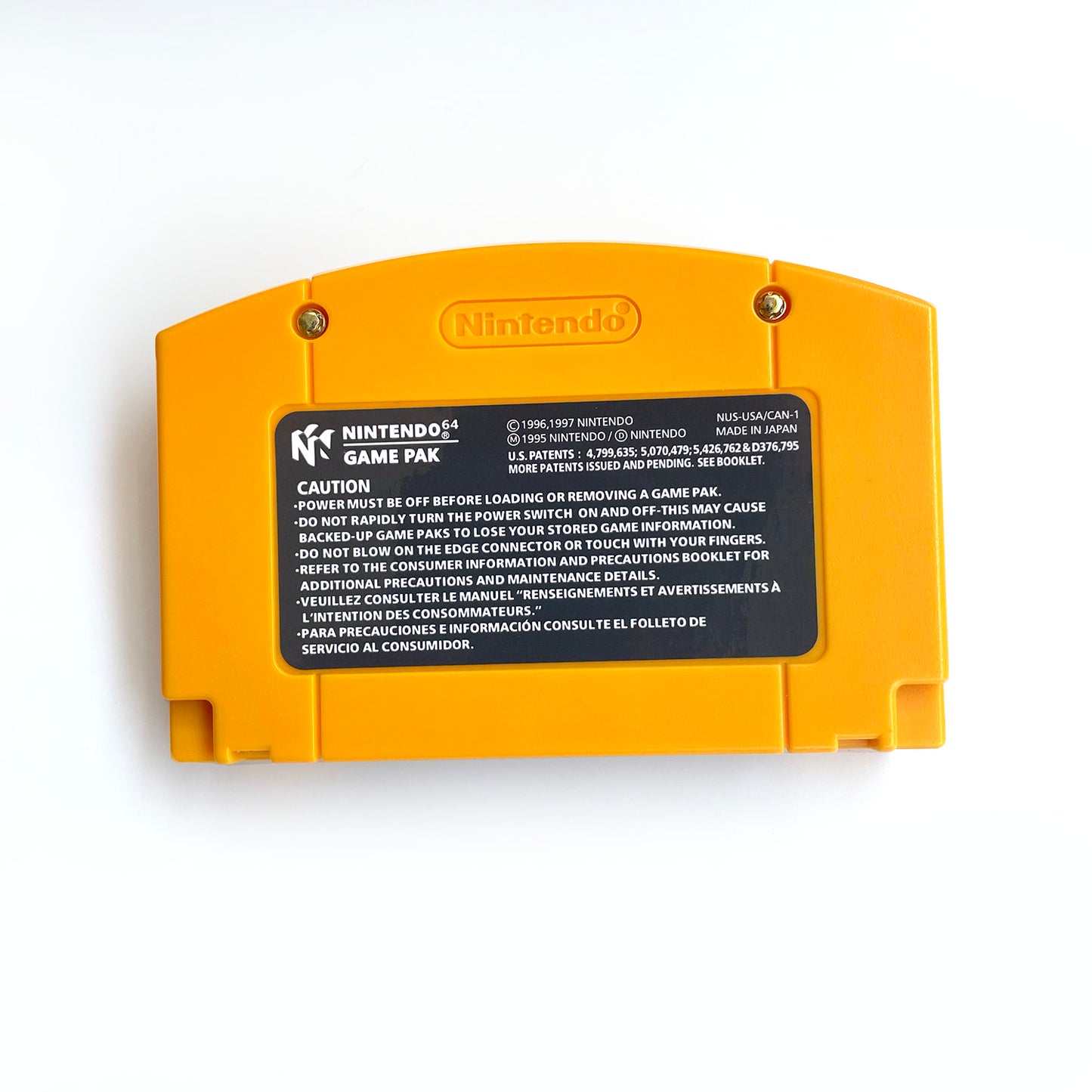 pokemon yellow version game cartridge with tray box for N64 Nintendo 64