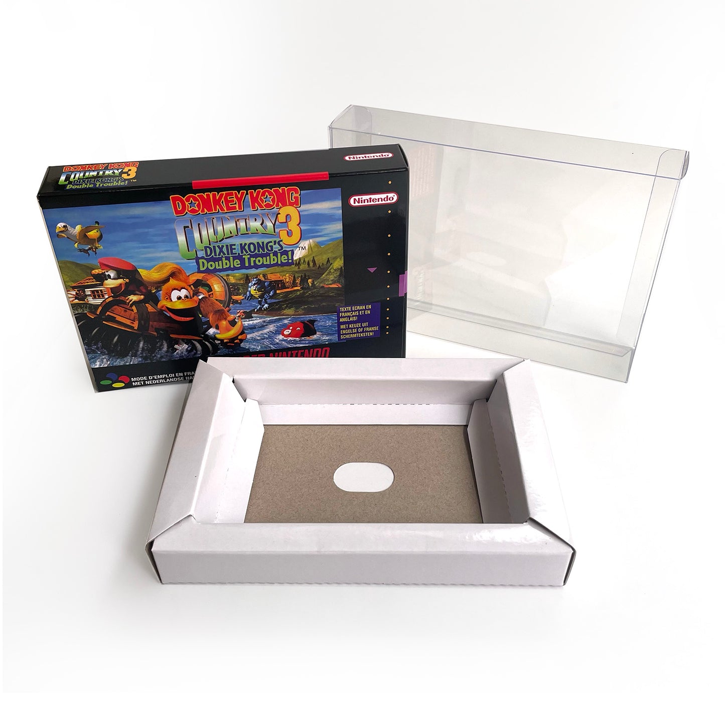 donkey kong country 3 EUR cartridge with tray box manual for SNES super nintendo entertainment system