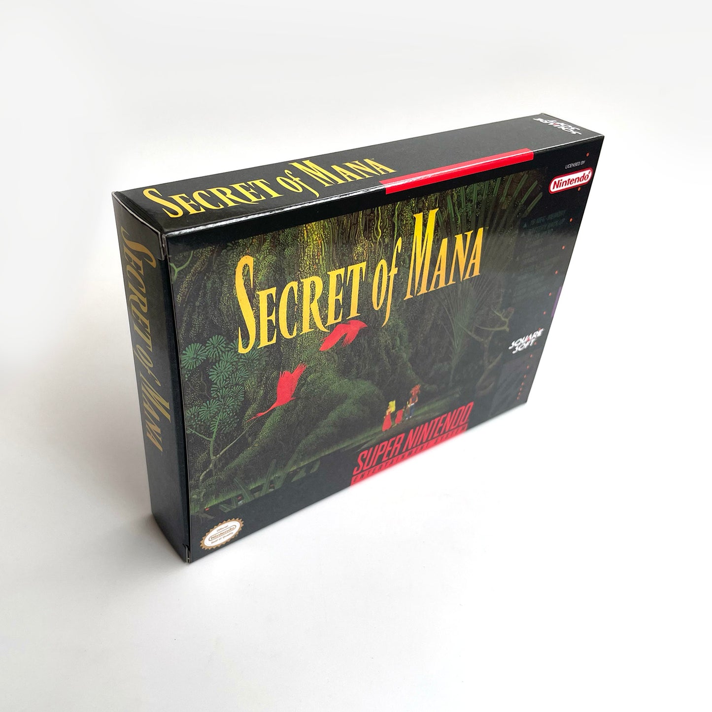 Secret of Mana cartridge with tray box manual for SNES super nintendo entertainment system