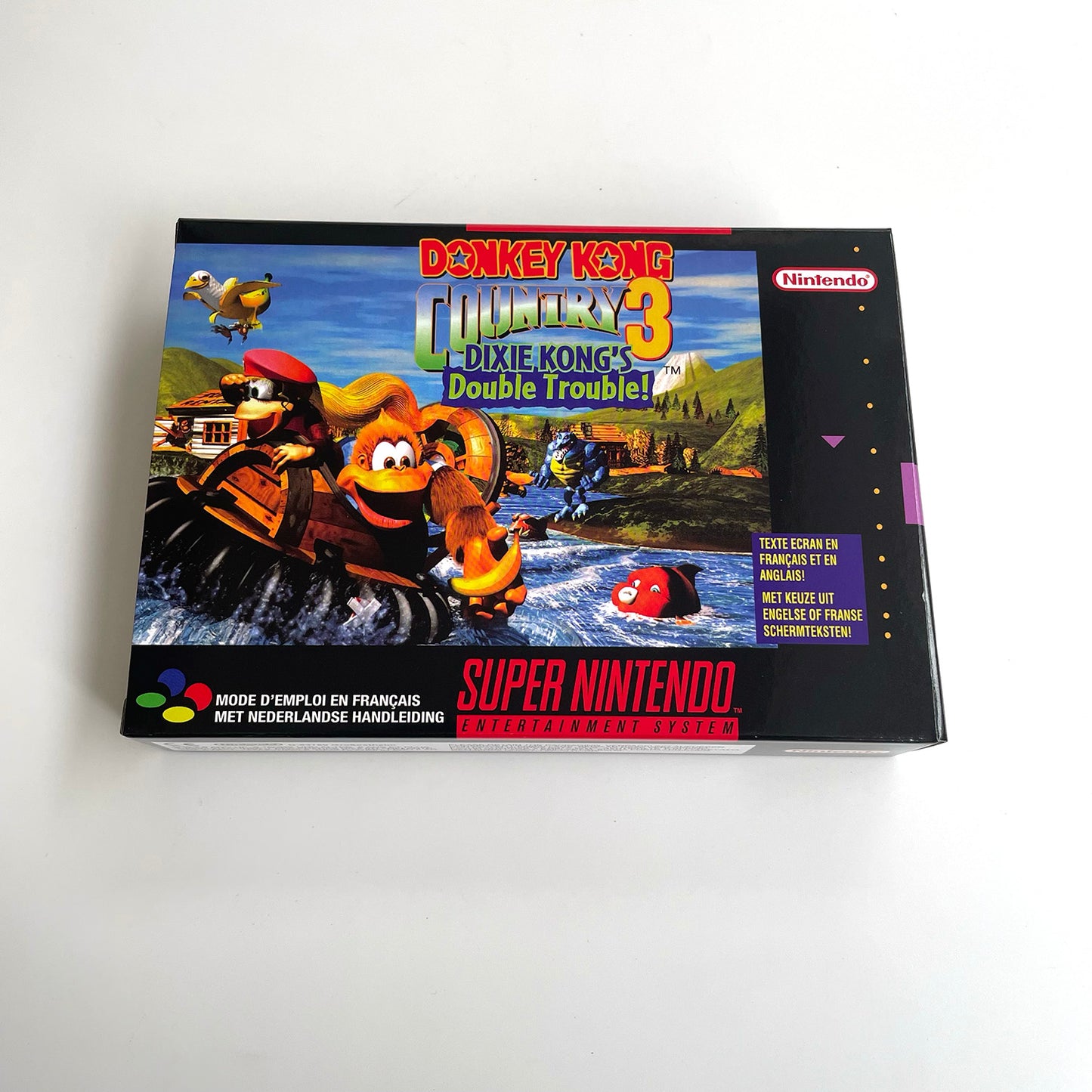 donkey kong country 3 EUR cartridge with tray box manual for SNES super nintendo entertainment system