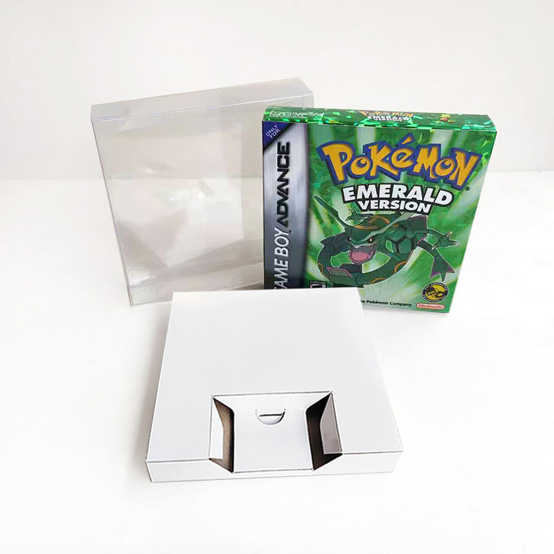pokemon emerald version cartridge with tray box manual for gba game boy advance