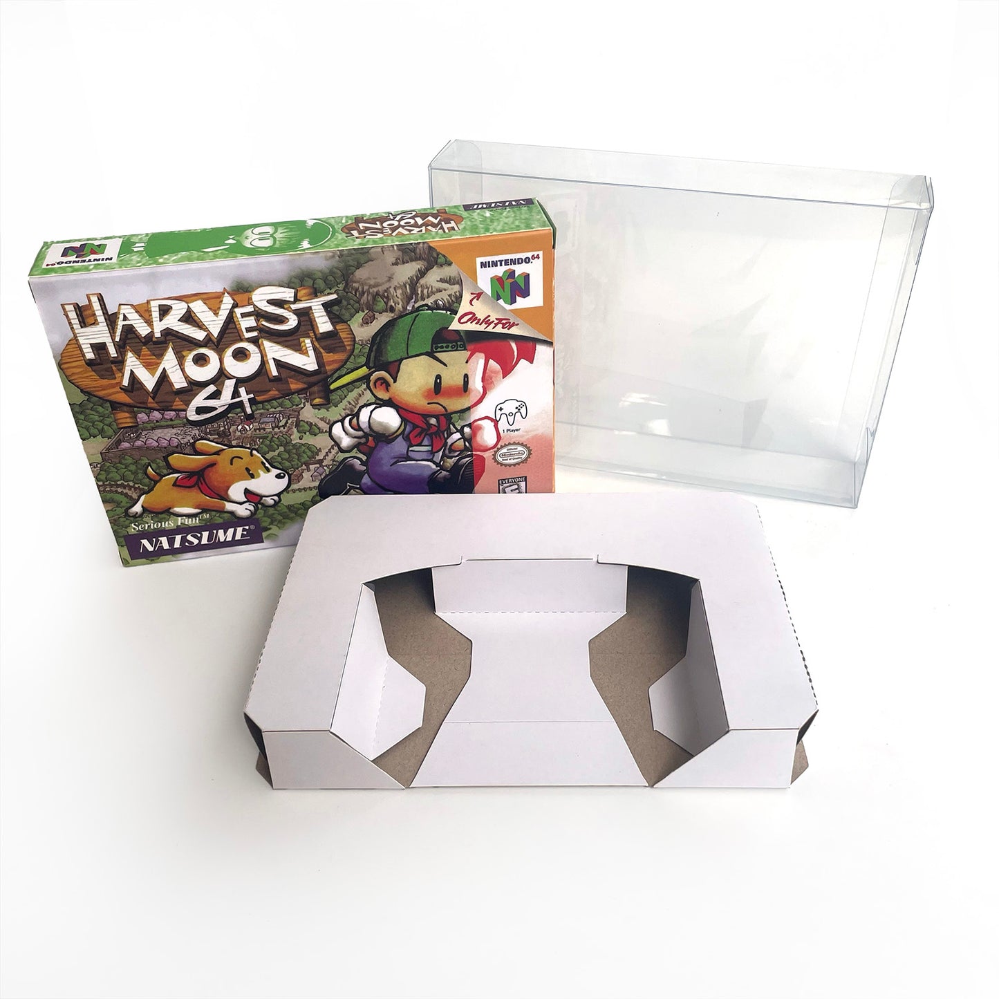 harvest moon 64 game cartridge with tray box for N64 Nintendo 64