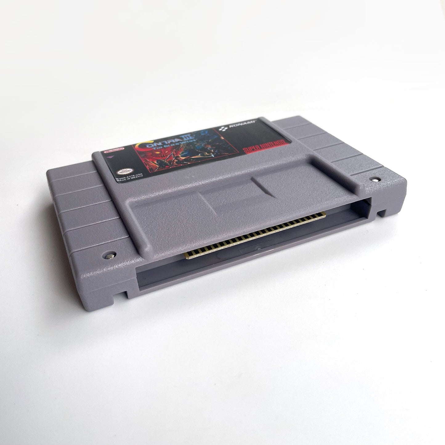 Contra III 3 The Alien Wars cartridge with tray box manual for SNES super nintendo entertainment system