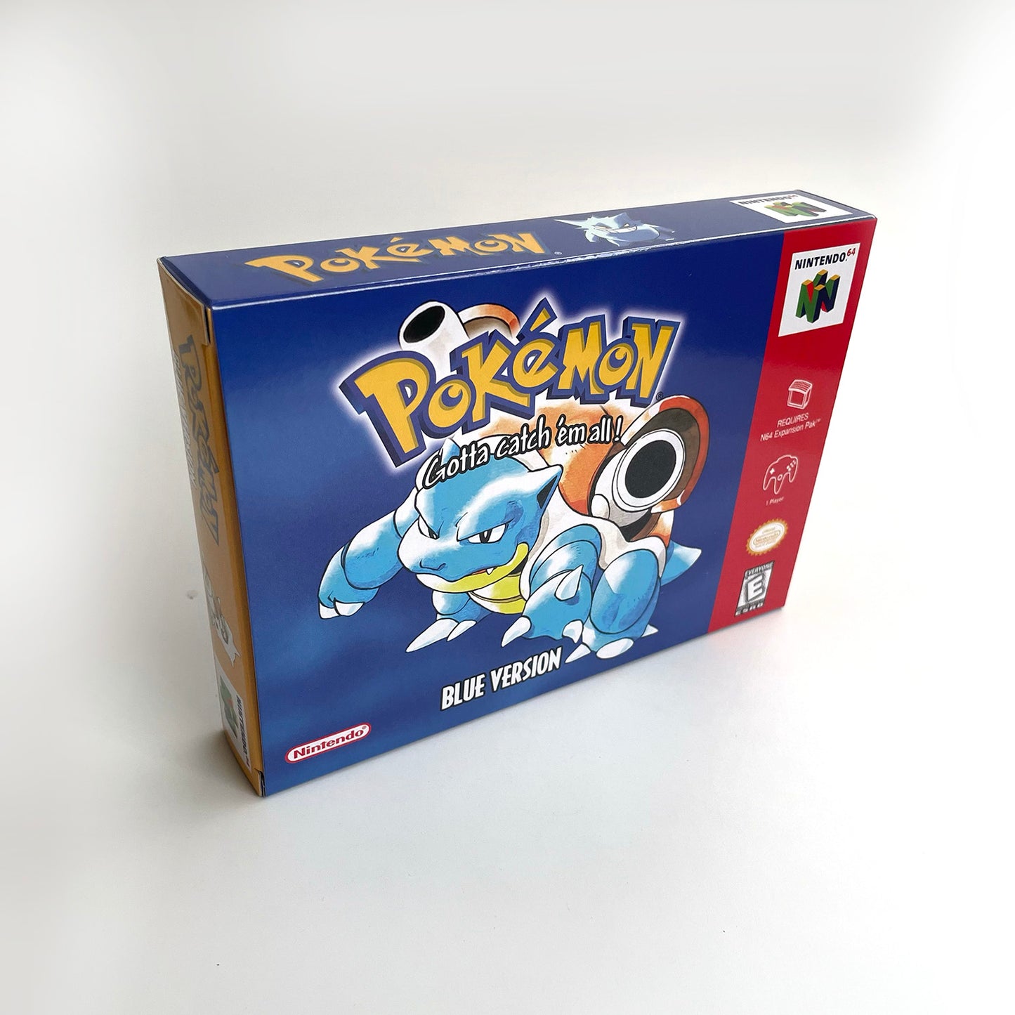pokemon blue version game cartridge with tray box for N64 Nintendo 64