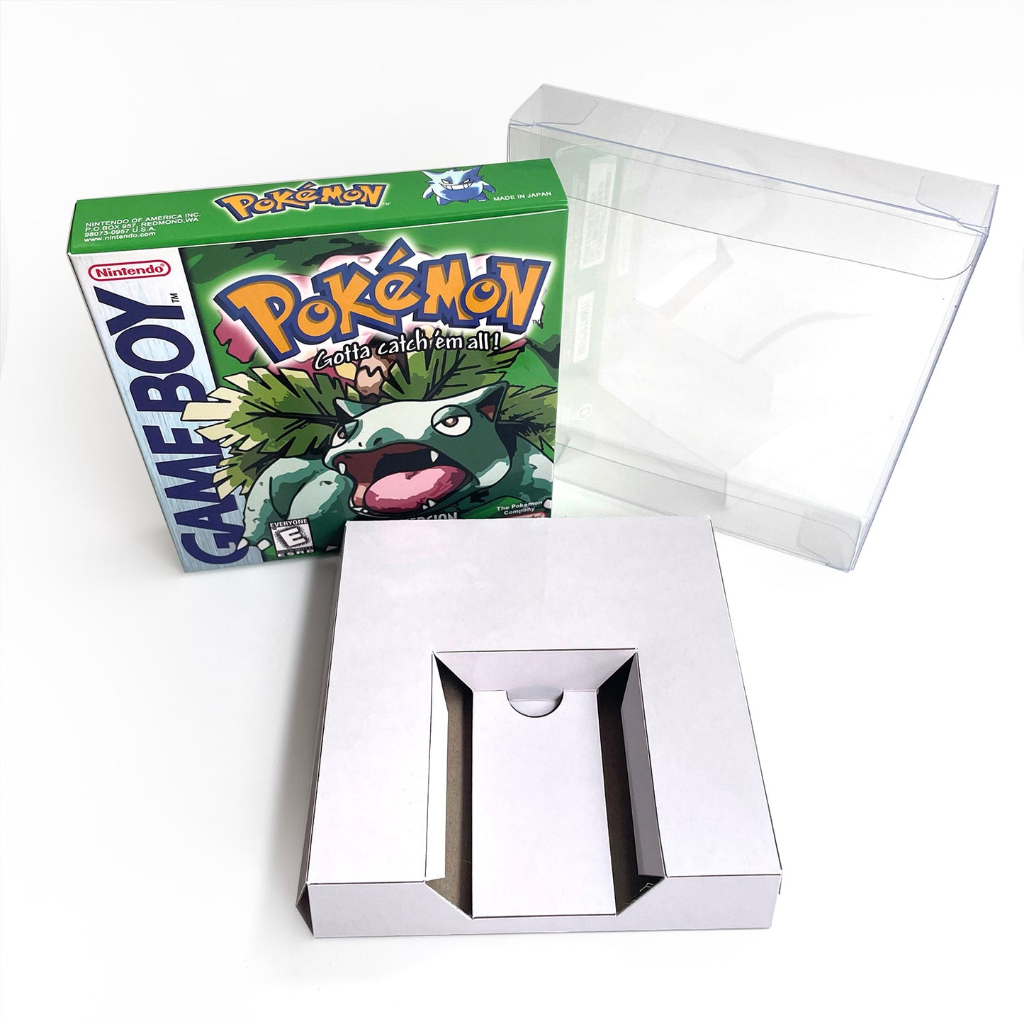 pokemon green version Battery save IC save Manual cartridge with tray box for gbc game boy color
