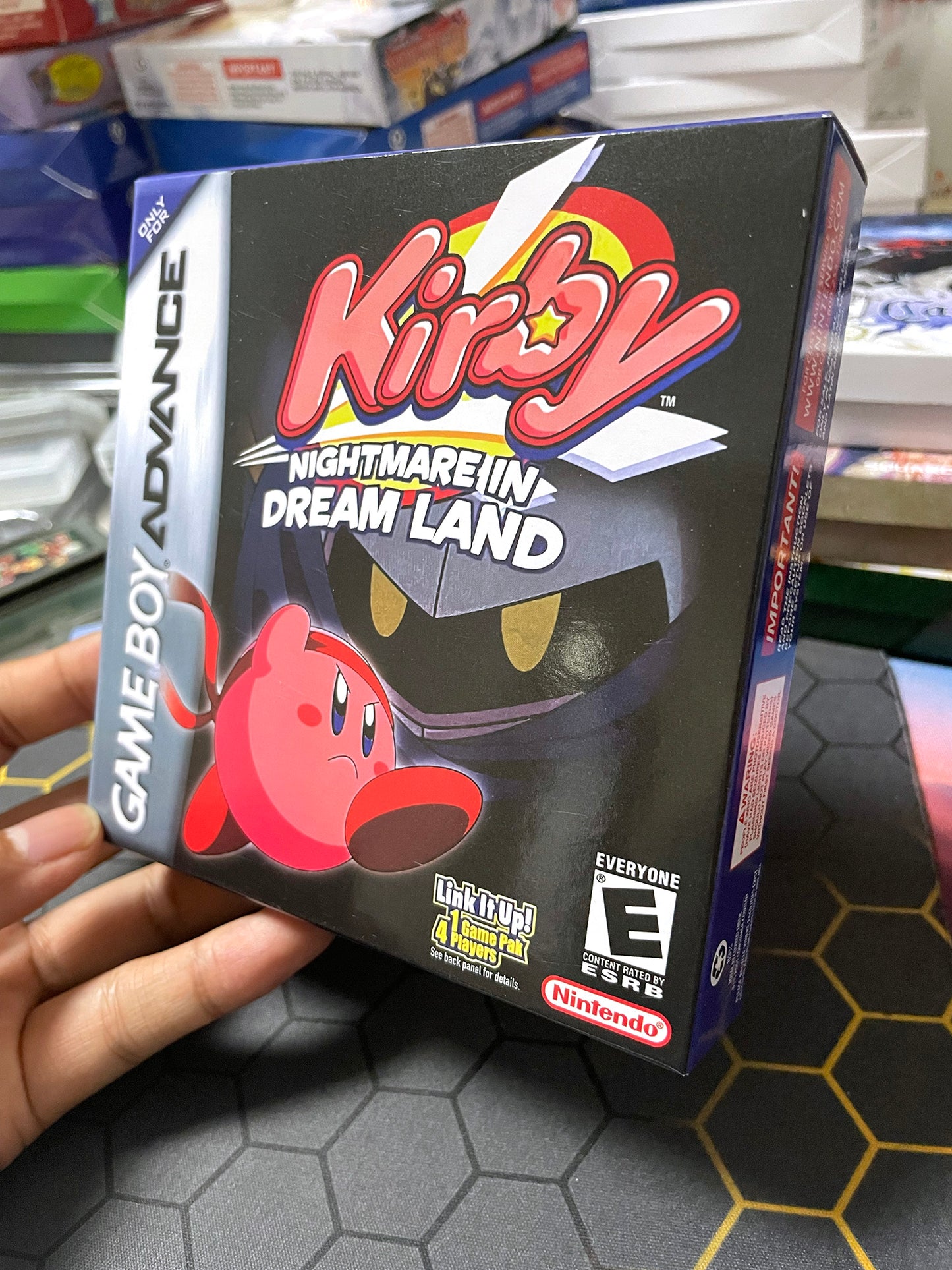 Kirby - Nightmare in Dream Land (USA) cartridge with tray box manual for gba game boy advance