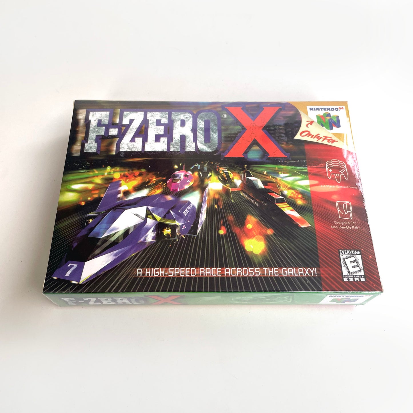 F-Zero X game cartridge with tray box for N64 Nintendo 64