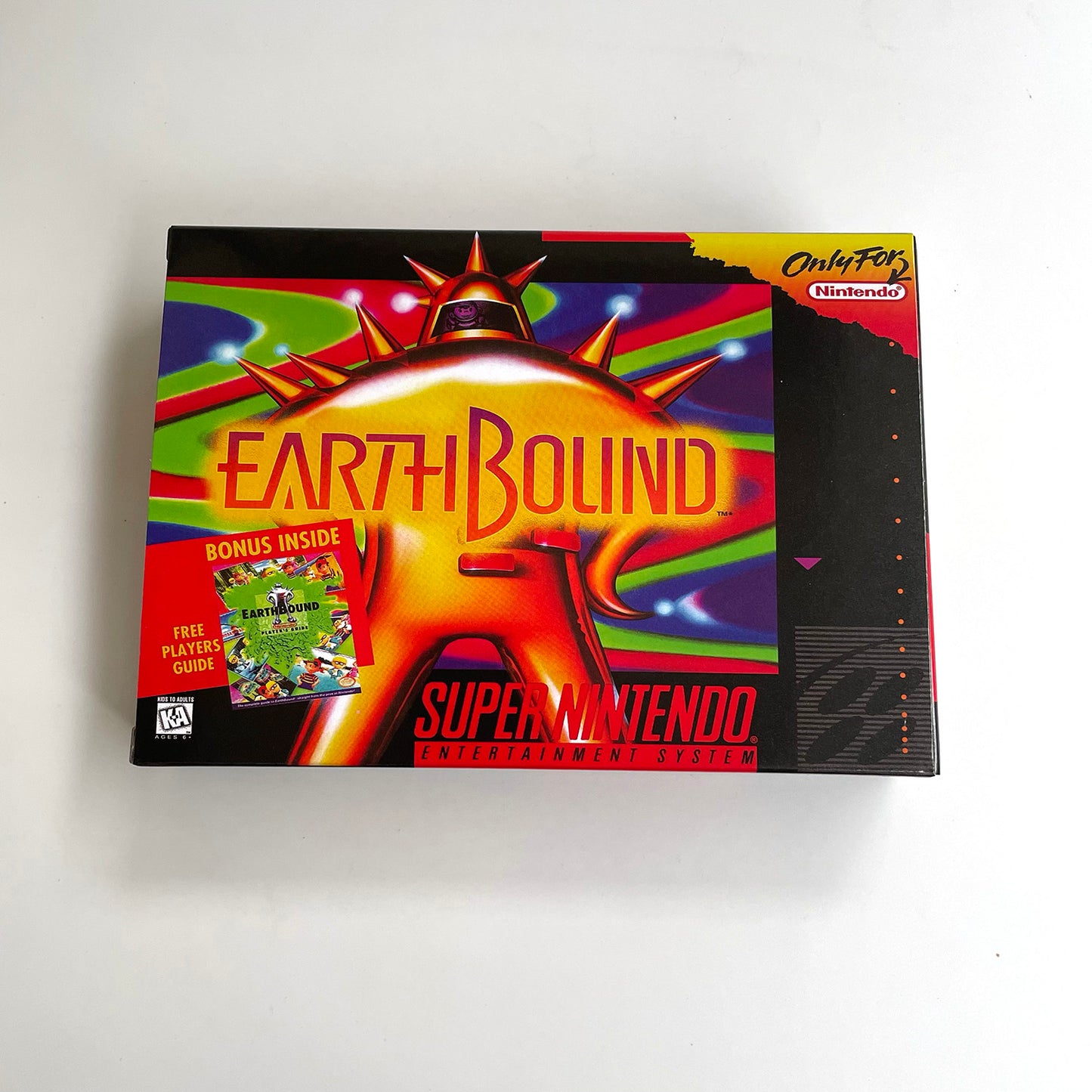 earthbound cartridge with tray box manual for SNES super nintendo entertainment system