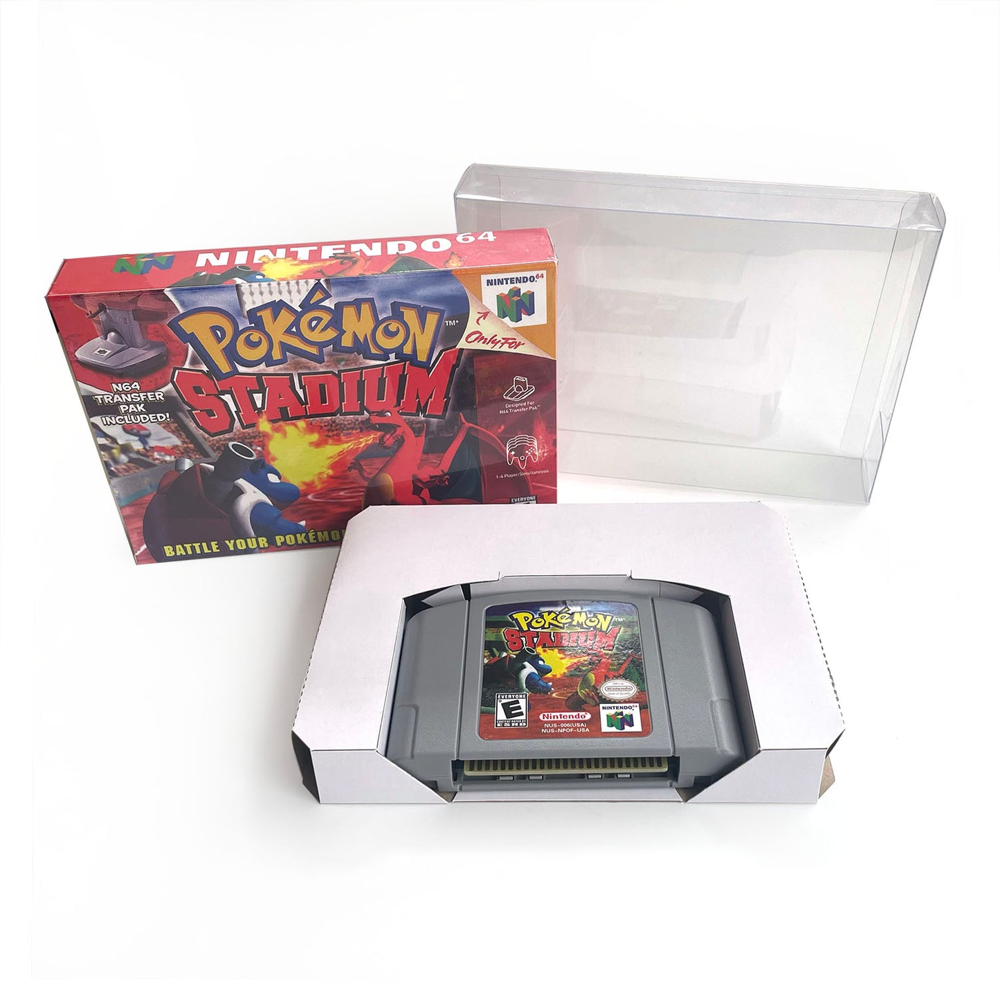 Pokemon stadium game cartridge with tray box for N64 Nintendo 64