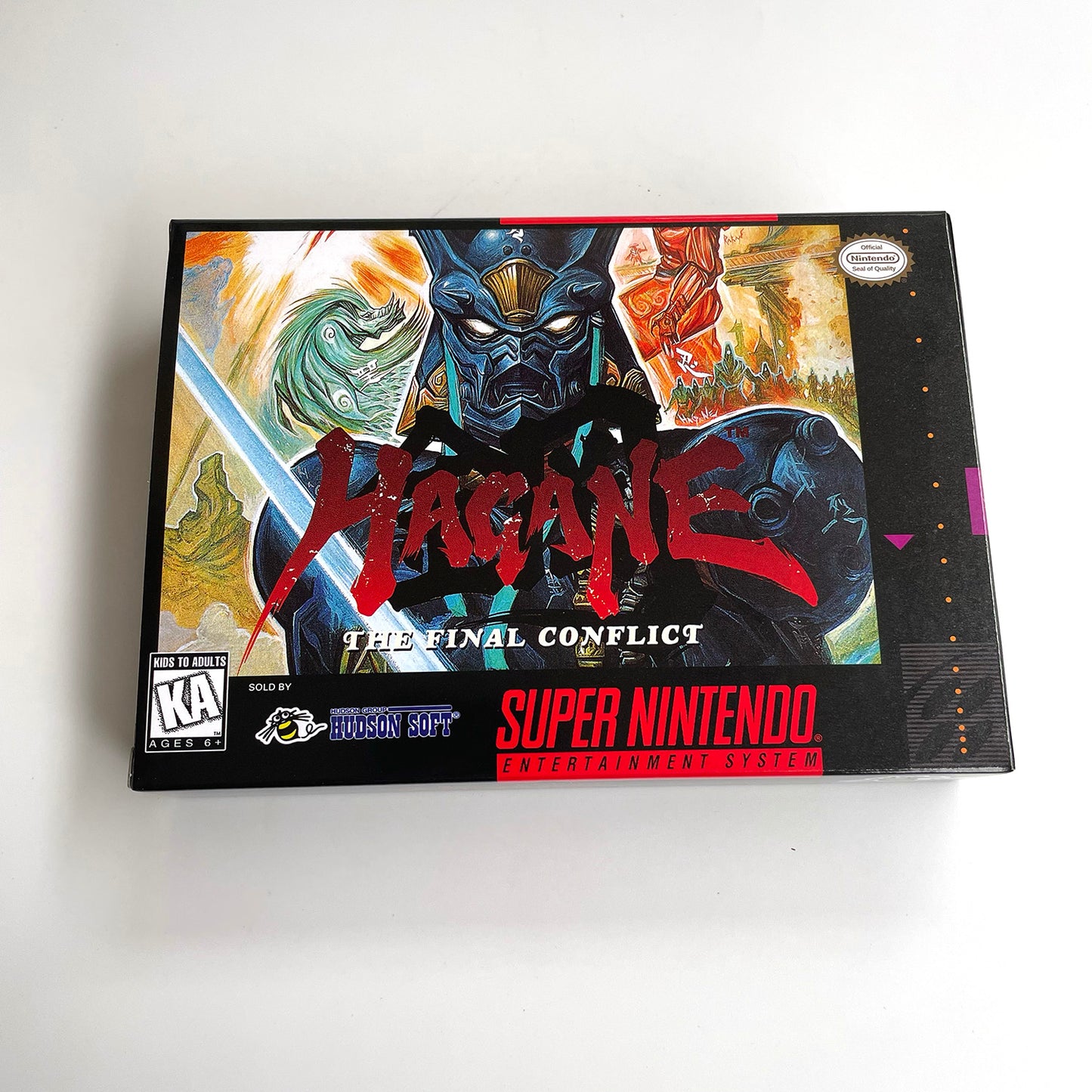 hagane cartridge with tray box manual for SNES super nintendo entertainment system