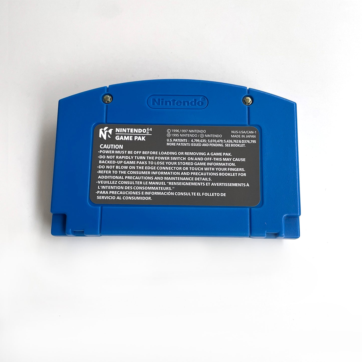 pokemon blue version game cartridge with tray box for N64 Nintendo 64
