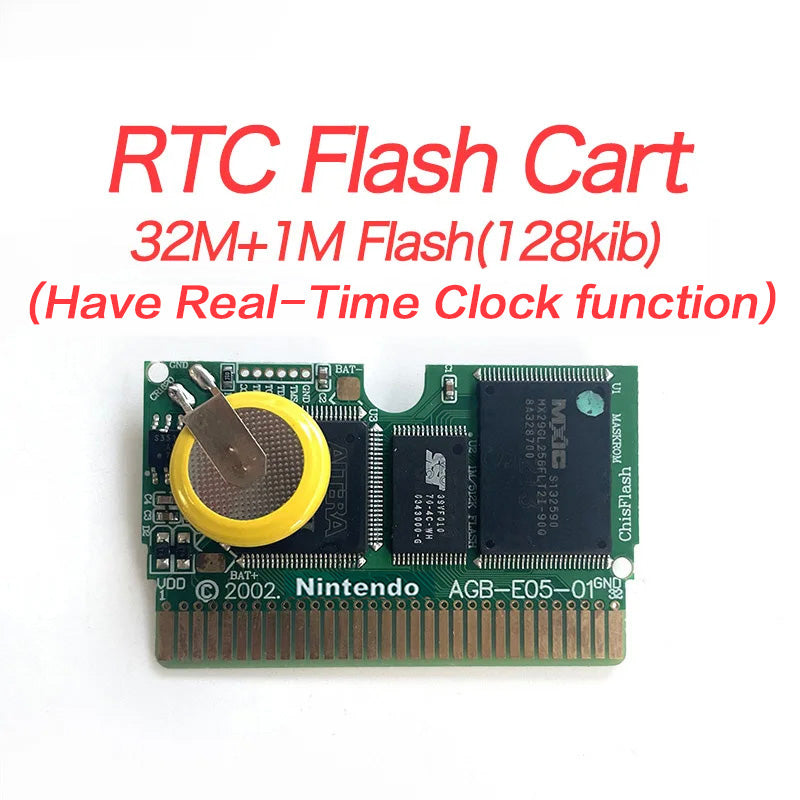 EUR English IC save rtc flash cart Real Time Clock pokemon ruby version box with tray Nintendo game cartridge for gba