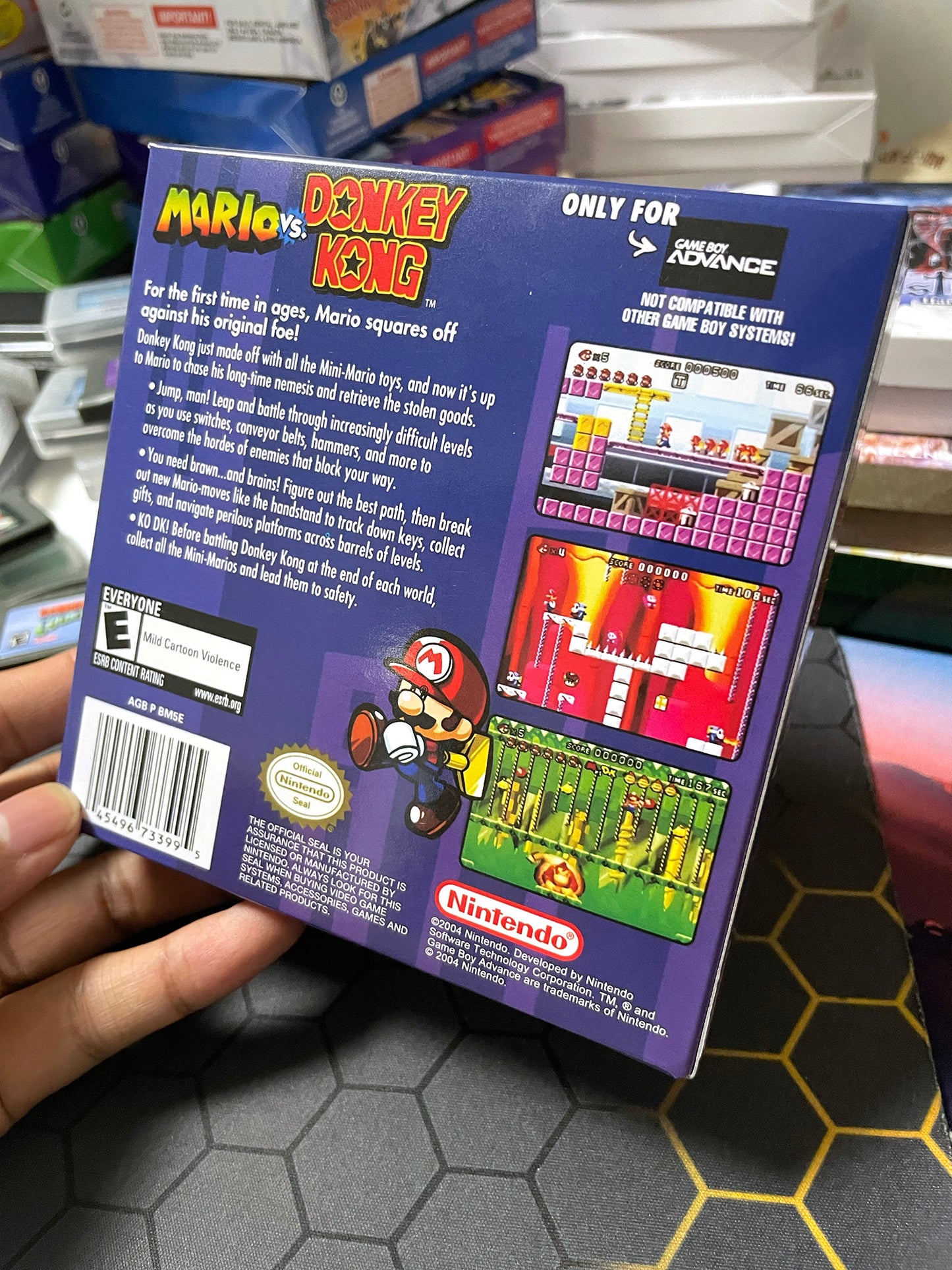 Mario vs. Donkey Kong cartridge with tray box manual for gba game boy advance