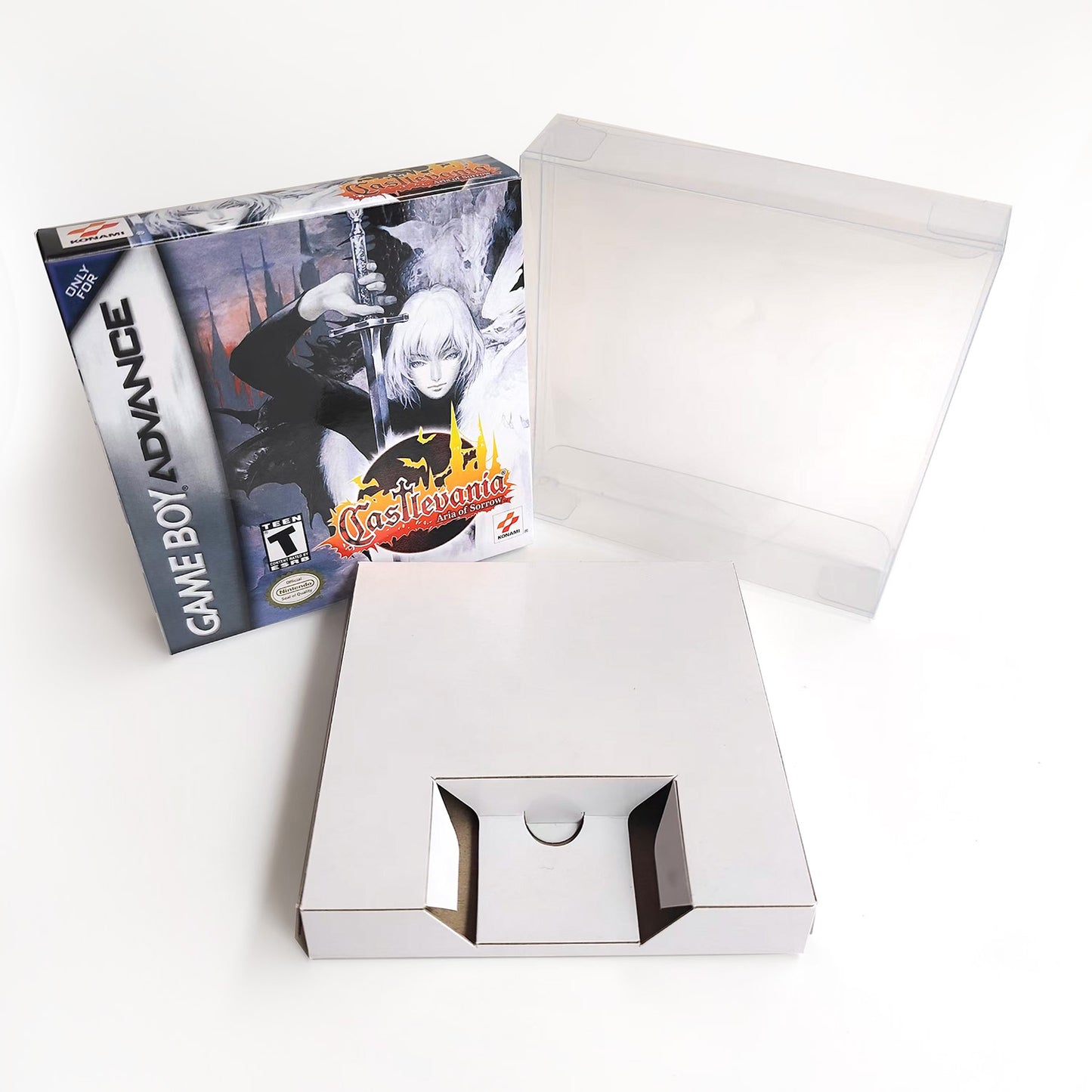 Castlevania - Aria of Sorrow cartridge with tray box manual for gba game boy advance