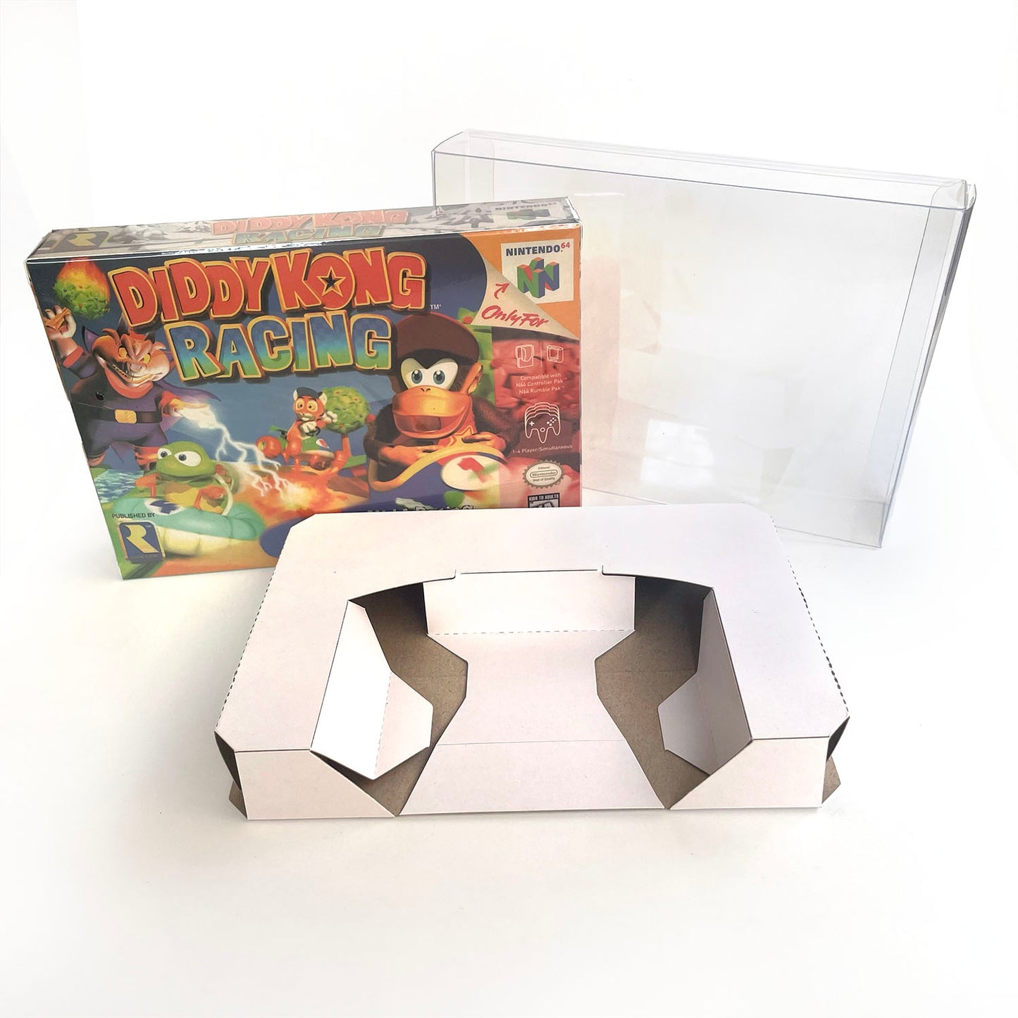 diddy kong racing game cartridge with tray box for N64 Nintendo 64