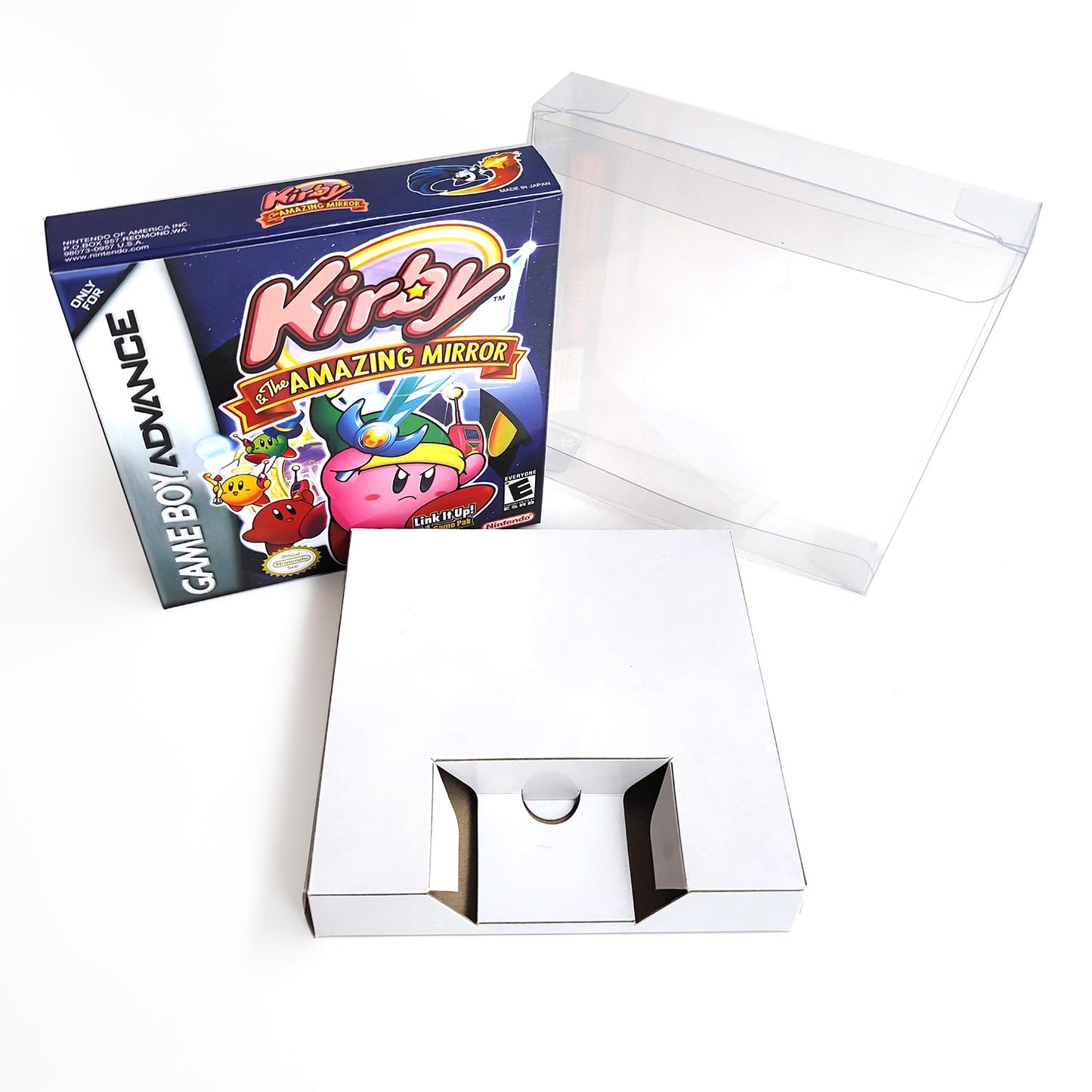 Kirby & The Amazing Mirror cartridge with tray box manual for gba game boy advance