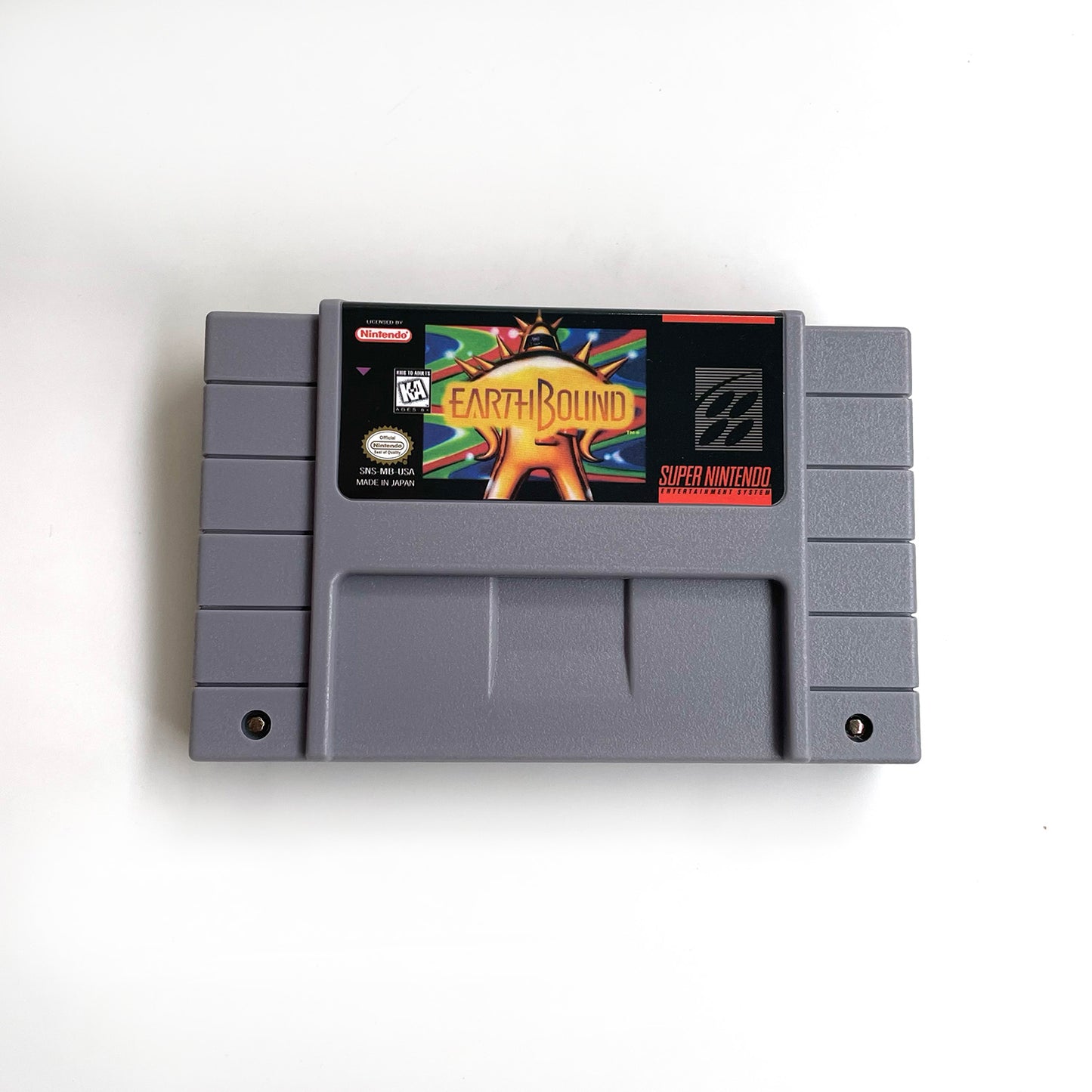 earthbound cartridge with tray box manual for SNES super nintendo entertainment system