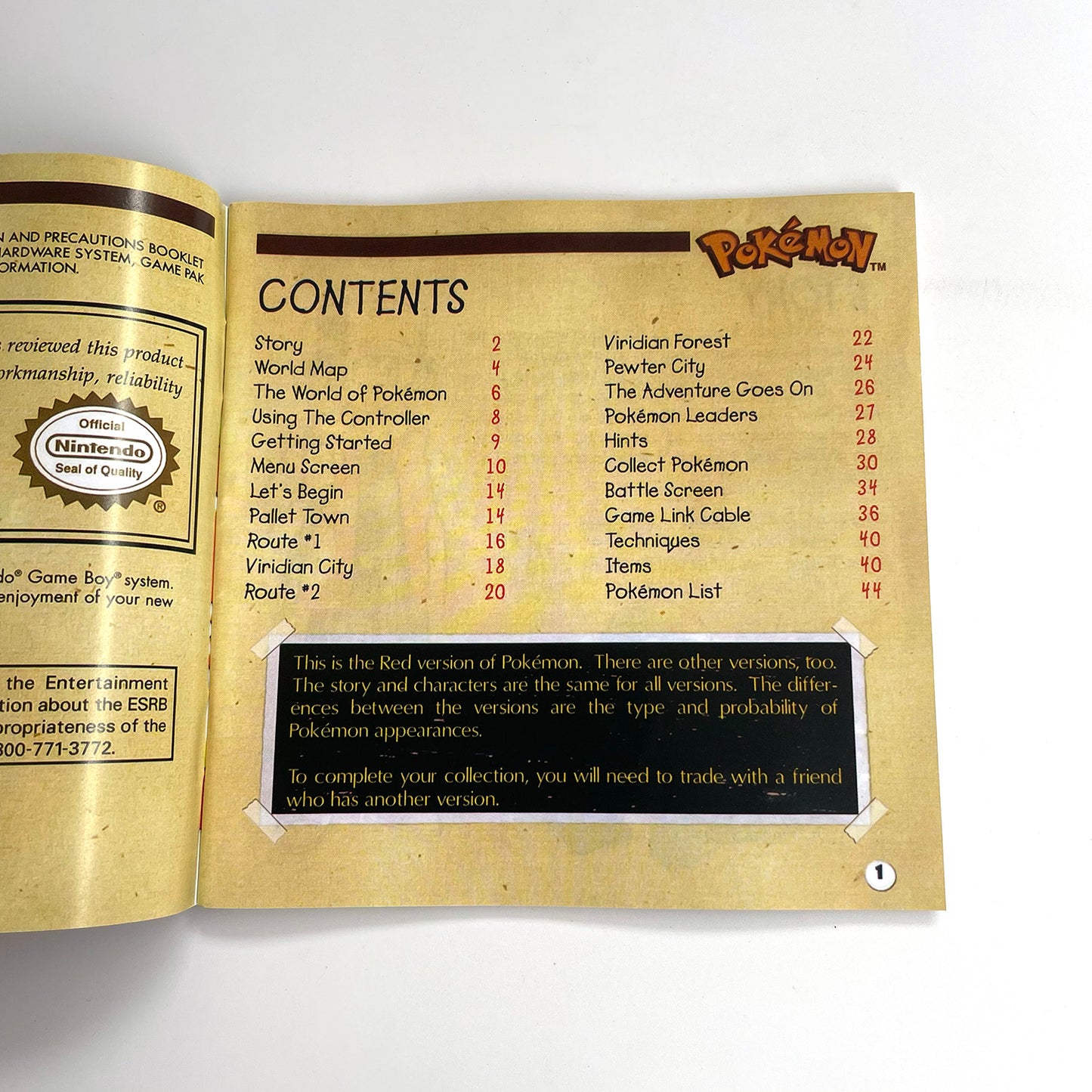 pokemon blue version Battery save IC save Manual cartridge with tray box for gbc game boy color
