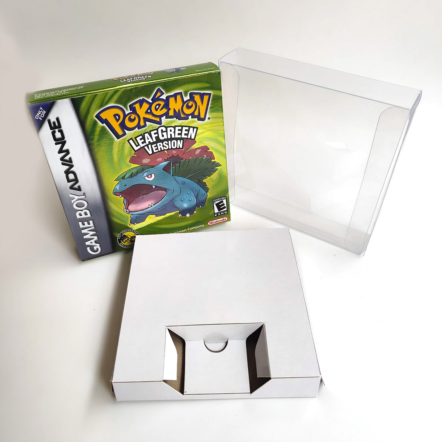 pokemon leafgreen version cartridge with tray box manual for gba game boy advance