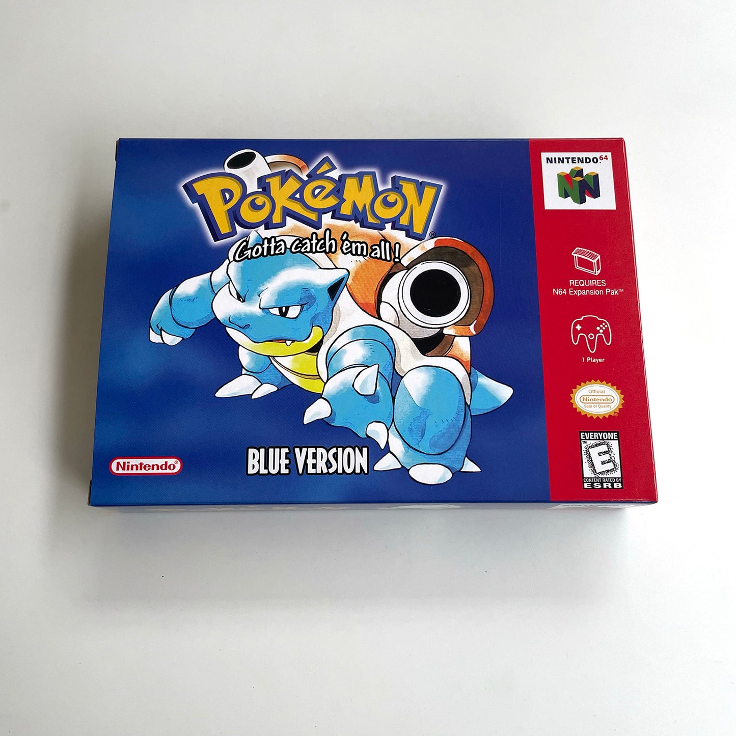 pokemon blue version game cartridge with tray box for N64 Nintendo 64