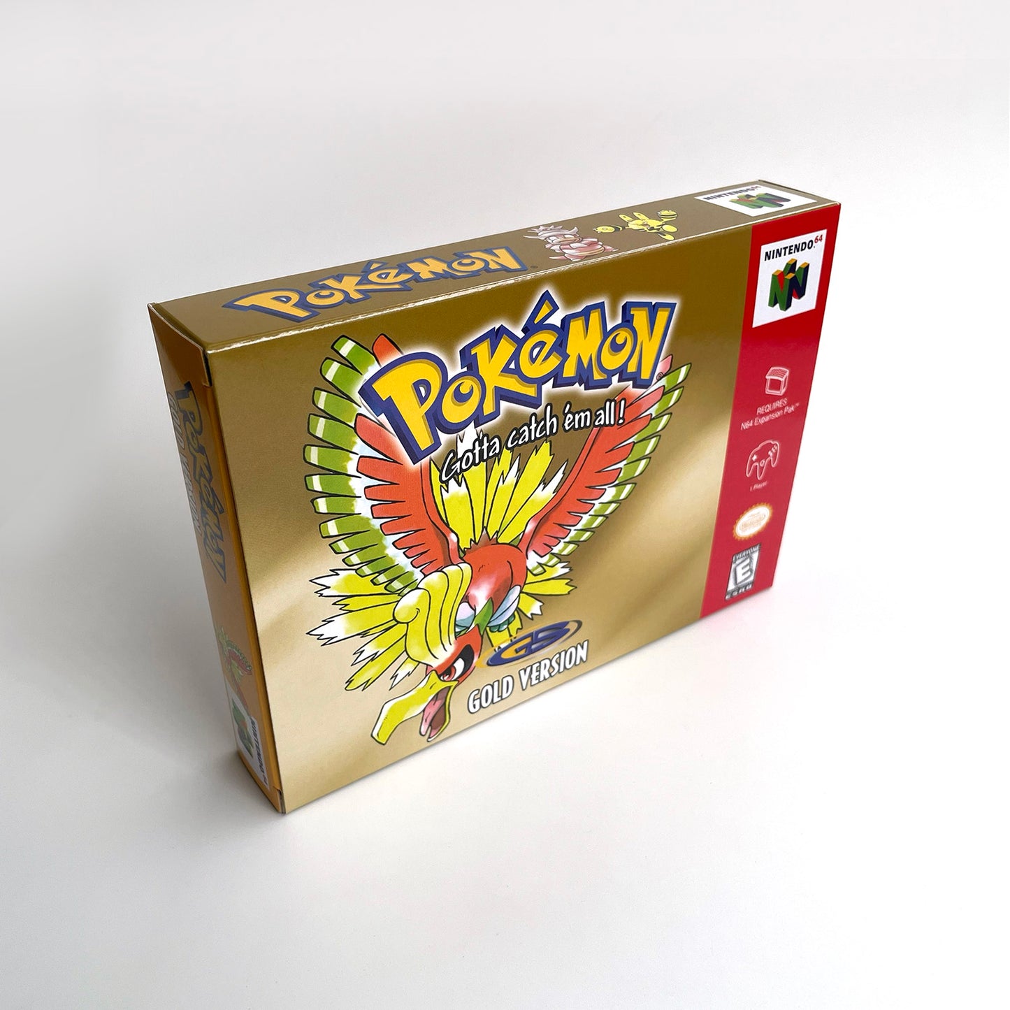 pokemon gold version game cartridge with tray box for N64 Nintendo 64