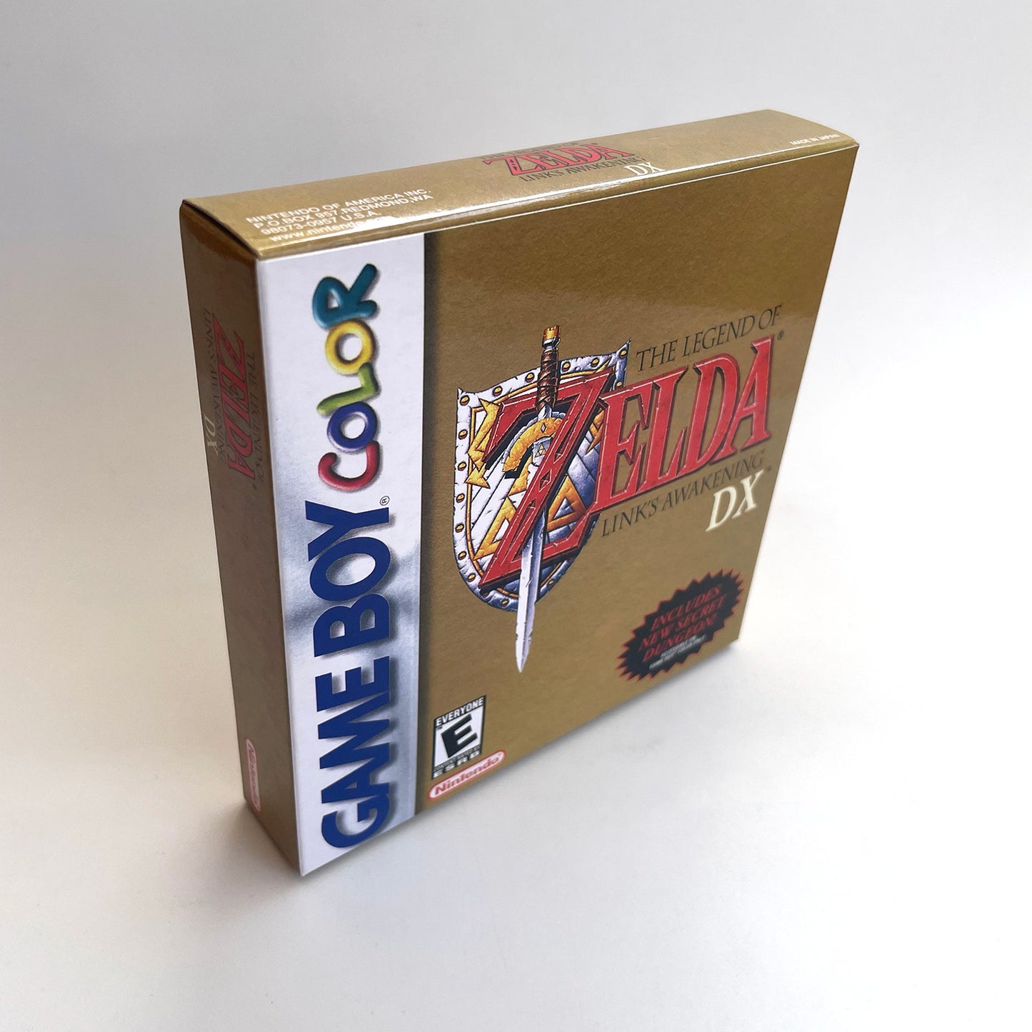 zelda link's awakening cartridge with tray box for gbc game boy color