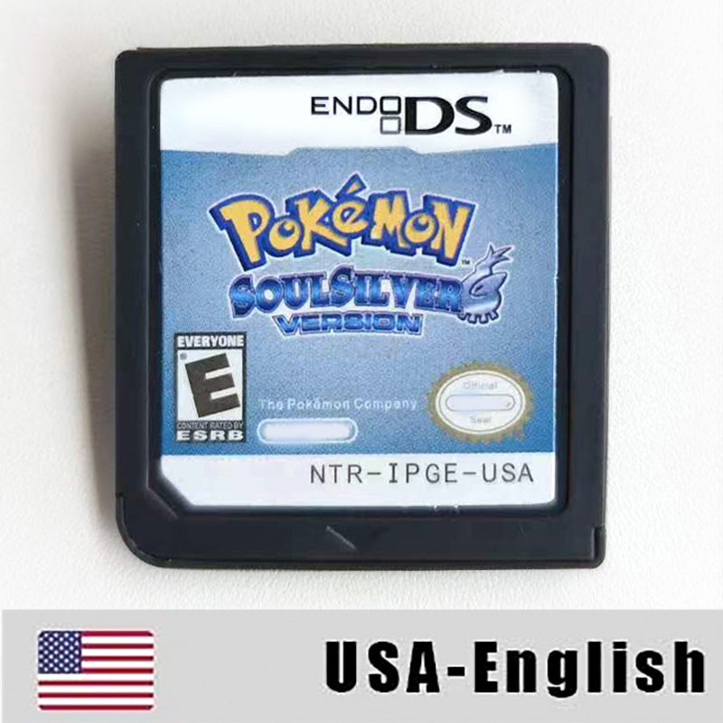 USA EUR FRA ESP NOE ITA Pokemon HeartGold SoulSilver Platinum Diamond Pearl Version Game cartridge for Nintendo Ds 3ds 2ds
