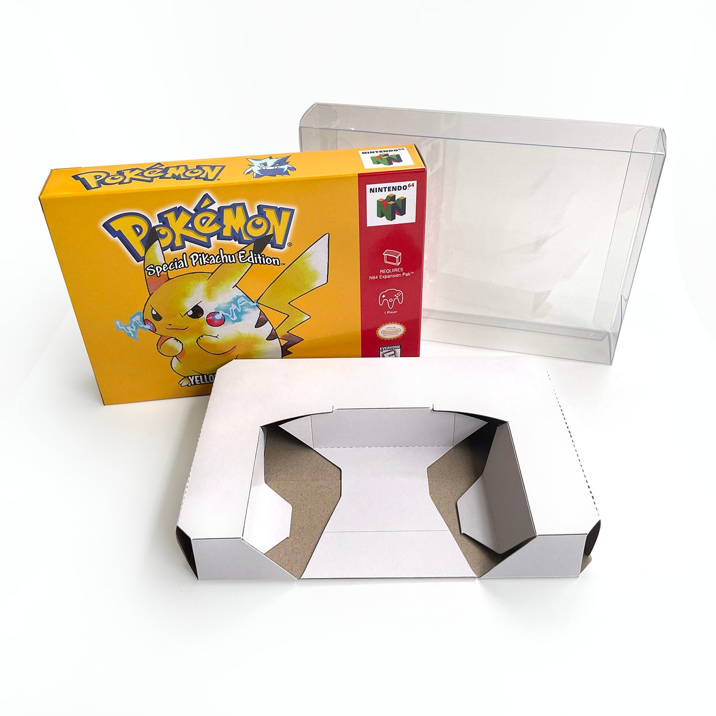 pokemon yellow version game cartridge with tray box for N64 Nintendo 64