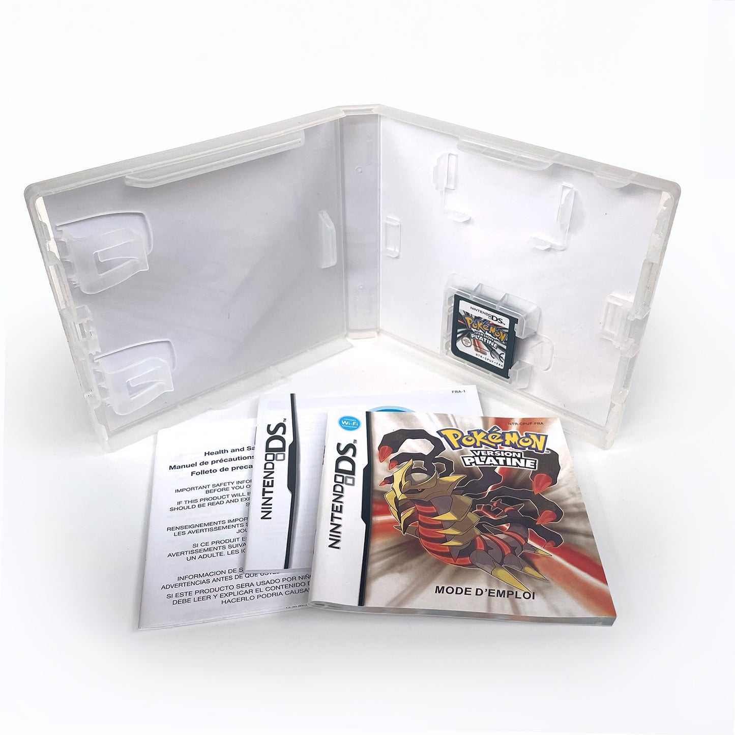 Pokemon FRA French Platinum Version game cartridge with tray box for nintendo DS