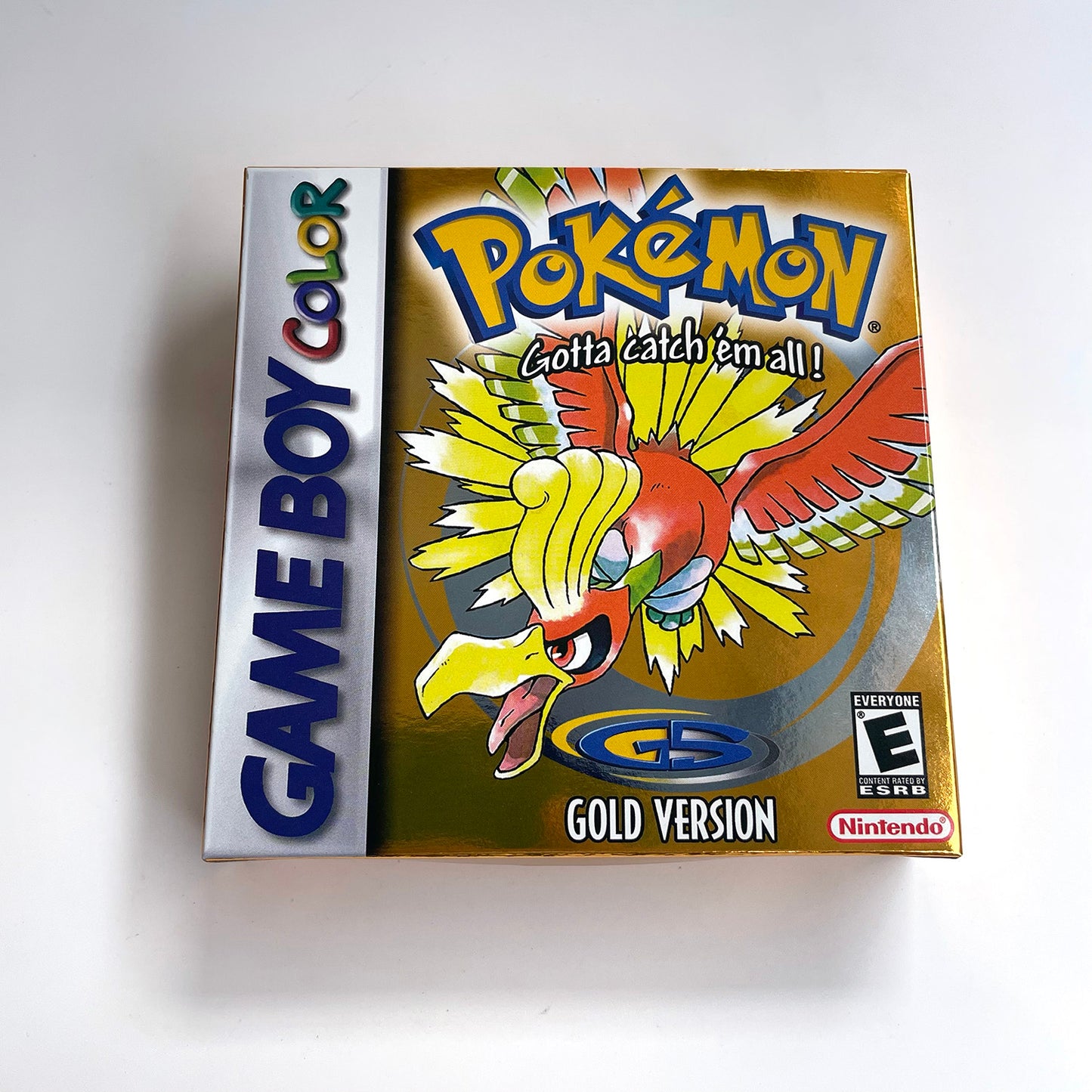 pokemon gold version RTC Flash cart Battery save IC save gold Manual cartridge with tray box for gbc game boy color