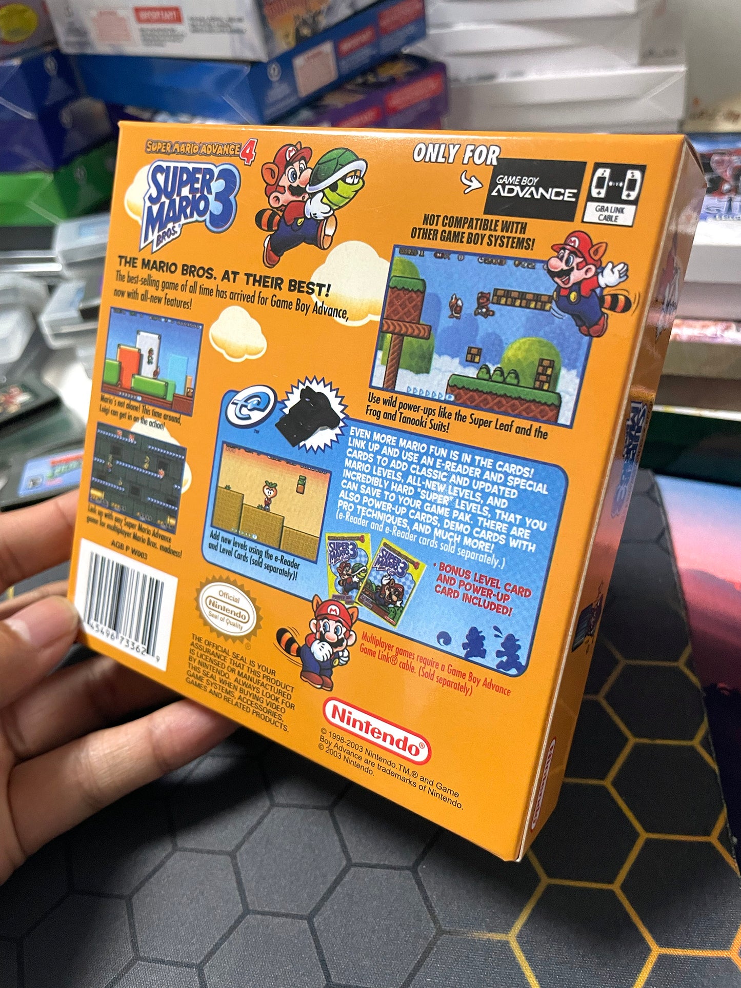 super mario acvance 4 cartridge with tray box for gba game boy advance