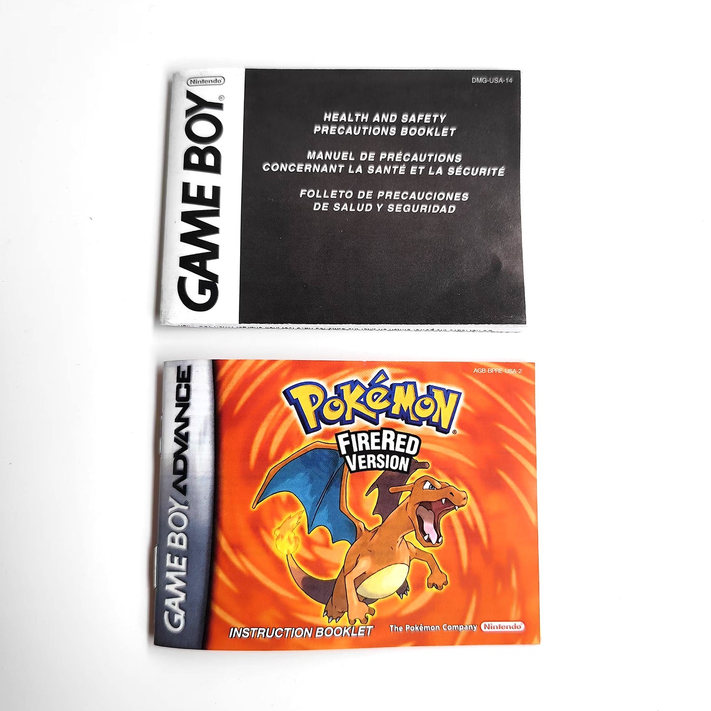 pokemon firered version cartridge with tray box manual for gba game boy advance