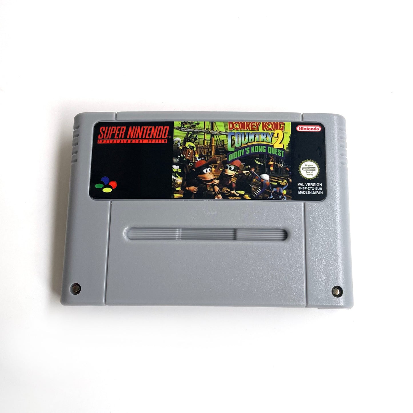donkey kong country 2 EUR cartridge with tray box manual for SNES super nintendo entertainment system