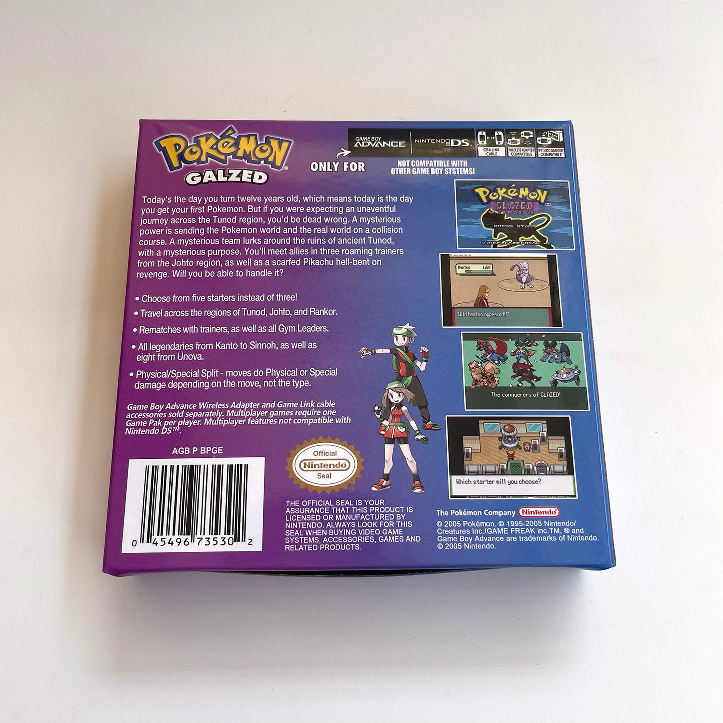 pokemon galzed RTC Flash cart game cartridge with tray box for gba game boy advance