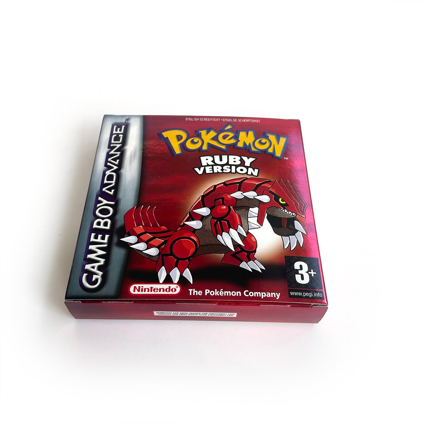 EUR English IC save rtc flash cart Real Time Clock pokemon ruby version box with tray Nintendo game cartridge for gba
