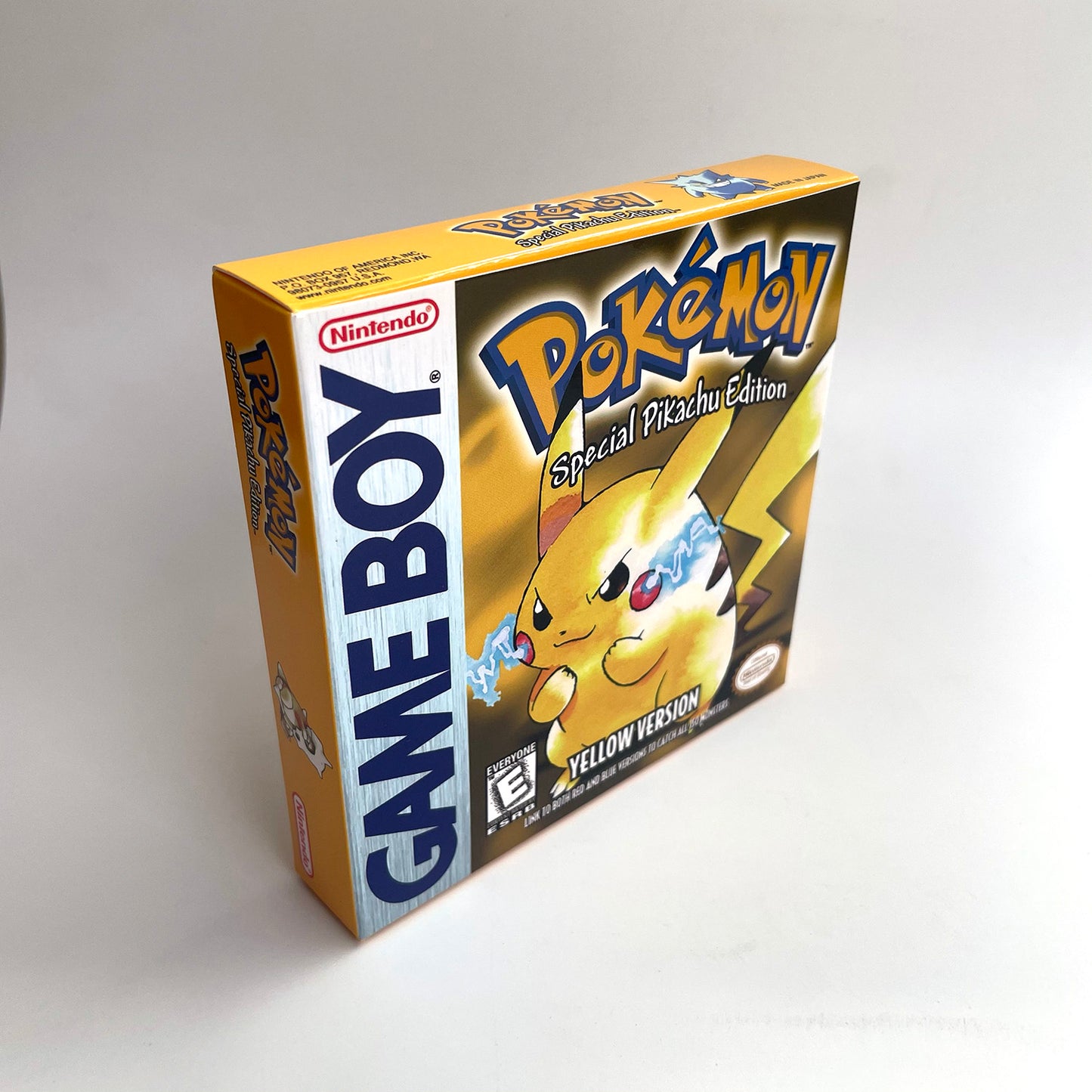 pokemon yellow version Battery save IC save Manual cartridge with tray box for gbc game boy color