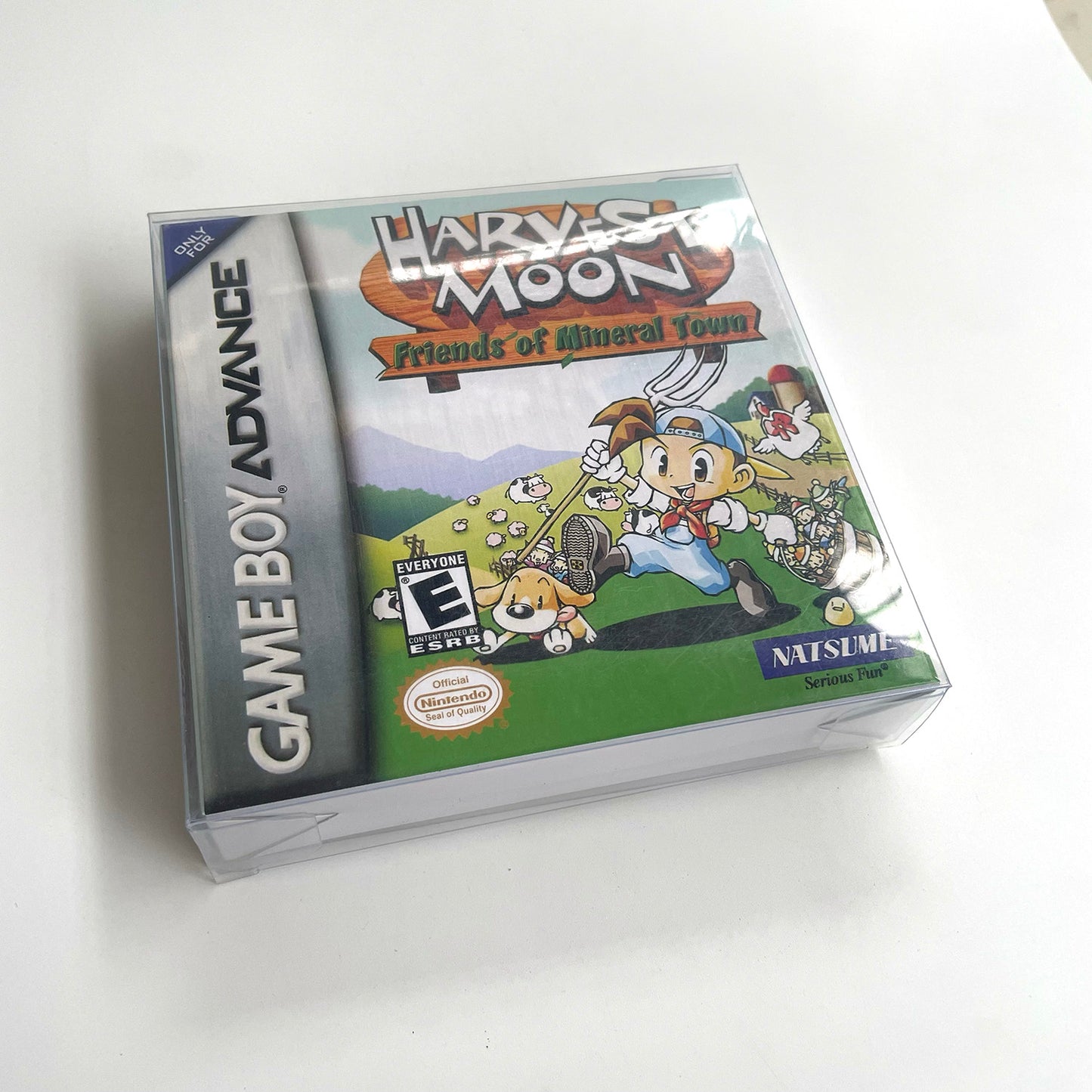 Harvest Moon Friends of Mineral Town cartridge with tray box manual for gba game boy advance