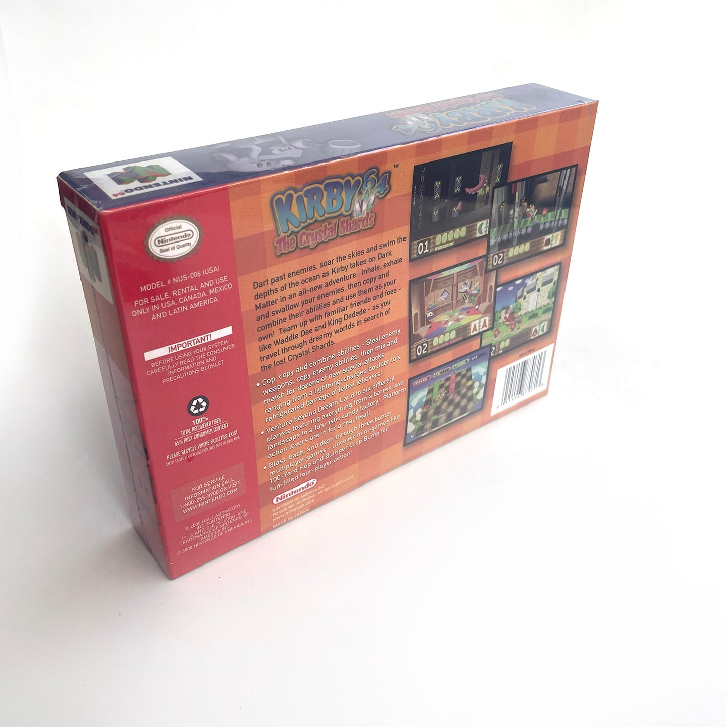 kirby 64 game cartridge with tray box for N64 Nintendo 64