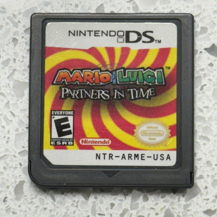 Mario & Luigi: Partners in Time With Box Game cartridge Manual Ds for Nintendo Ds 3ds 2ds