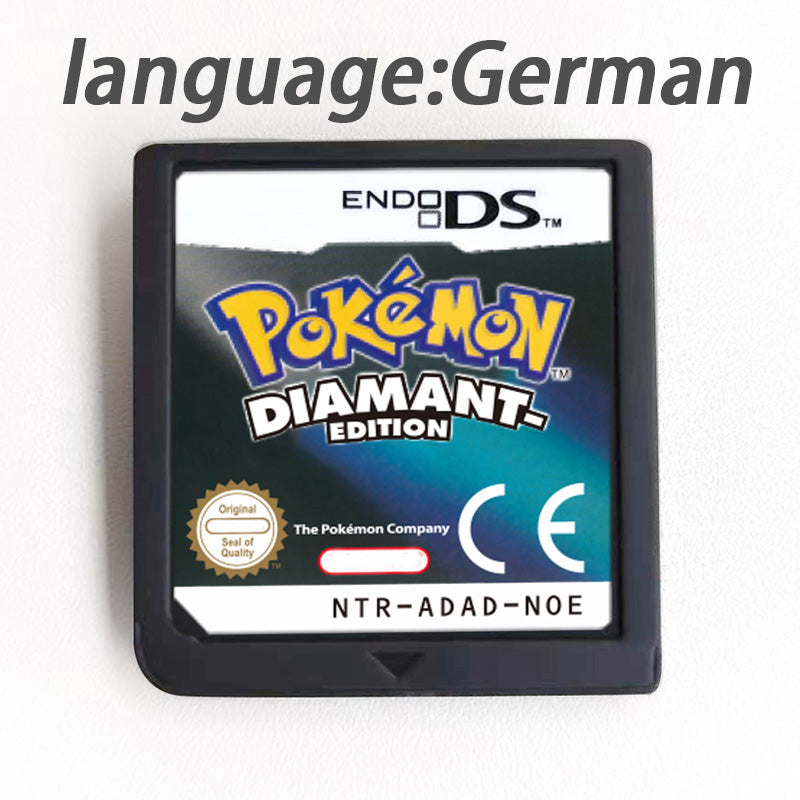 USA EUR FRA ESP NOE ITA Pokemon HeartGold SoulSilver Platinum Diamond Pearl Version Game cartridge for Nintendo Ds 3ds 2ds
