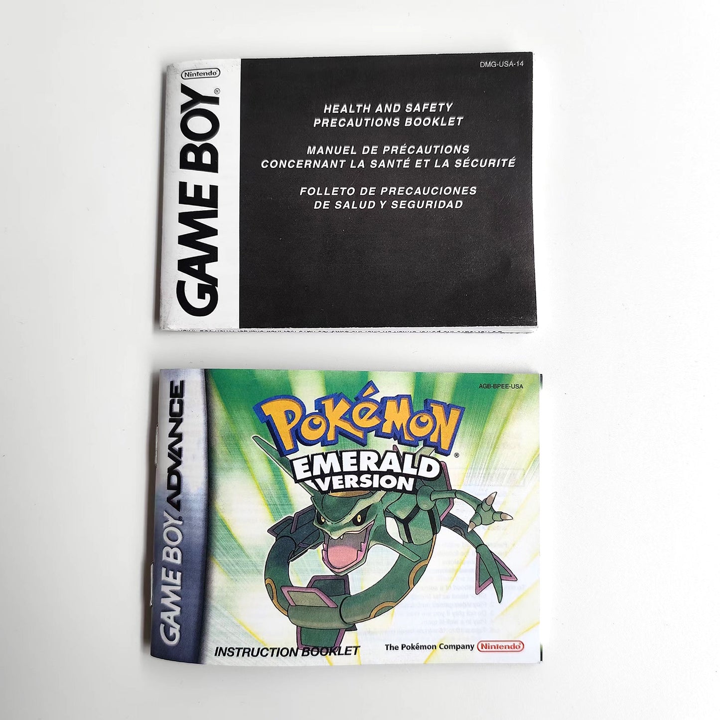 pokemon emerald version cartridge with tray box manual for gba game boy advance