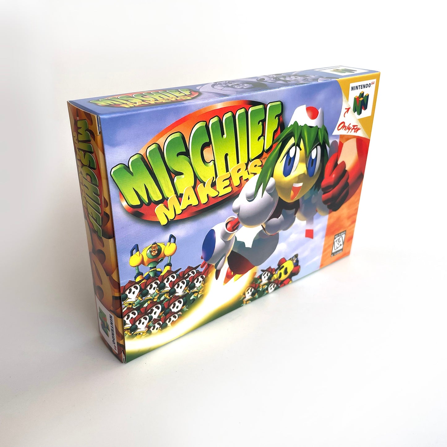 Mischief Makers game cartridge with tray box for N64 Nintendo 64