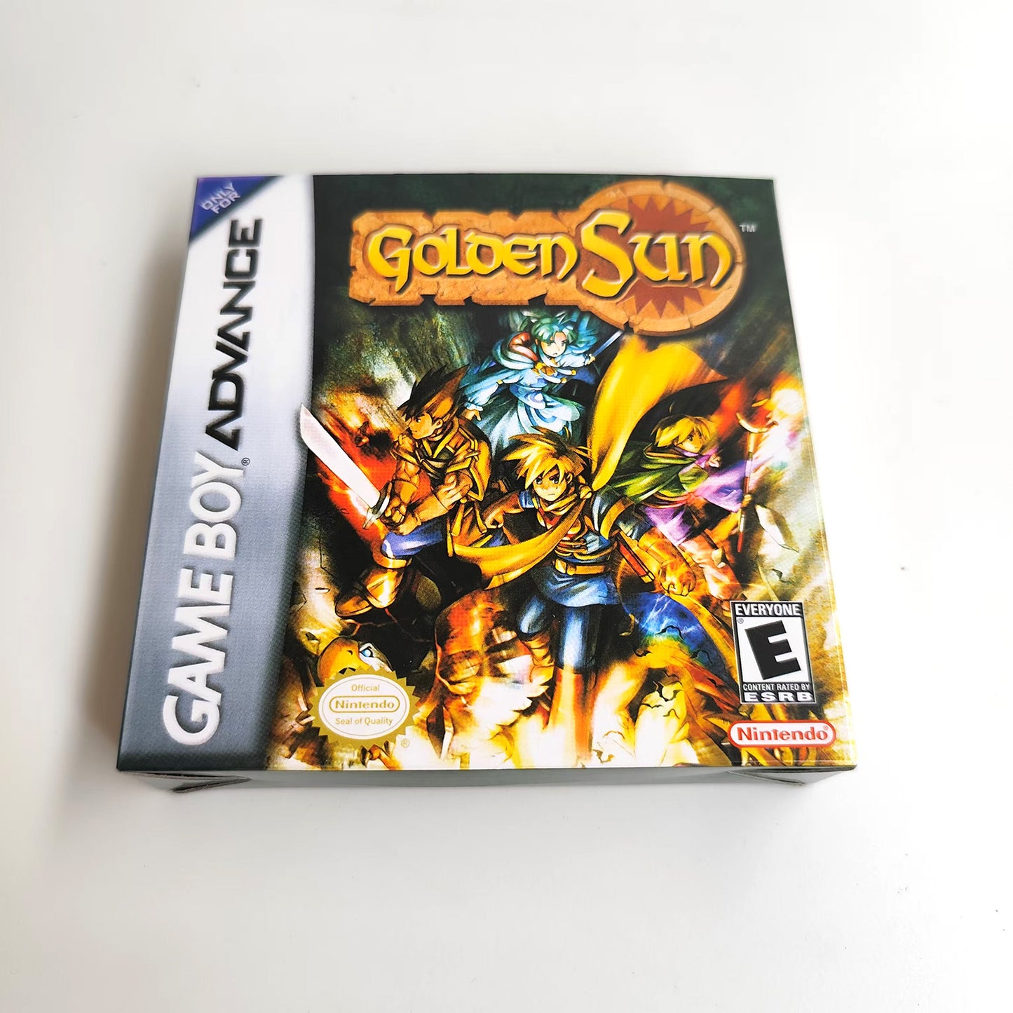 Golden sun cartridge with tray box manual for gba game boy advance