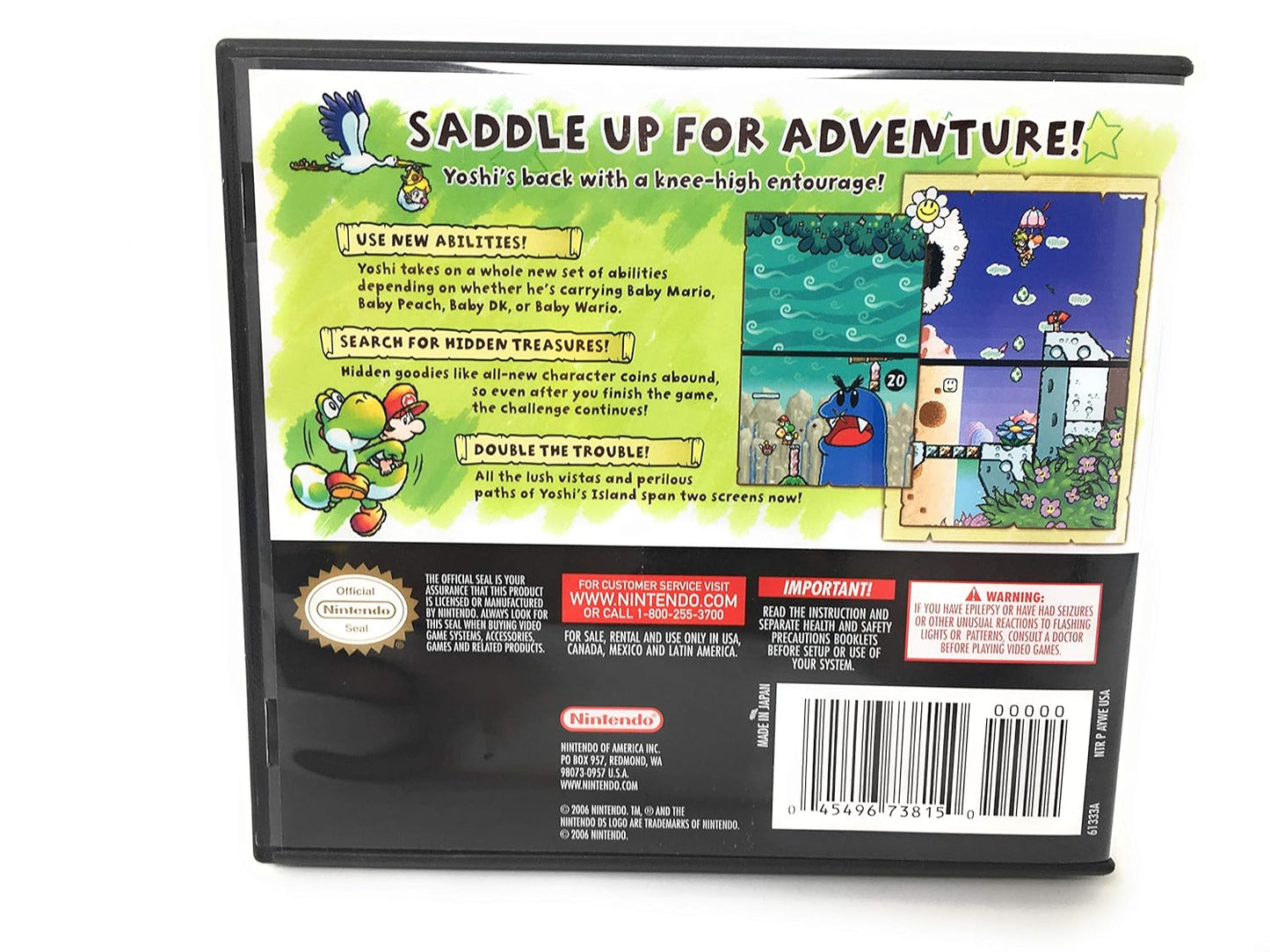 Yoshi's Island With Box Game cartridge Manual Ds for Nintendo Ds 3ds 2ds