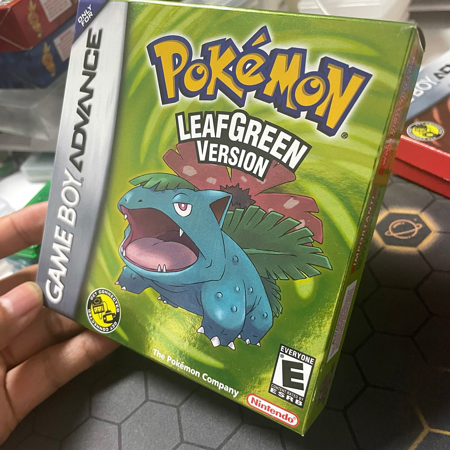 pokemon leafgreen version cartridge with tray box manual for gba game boy advance