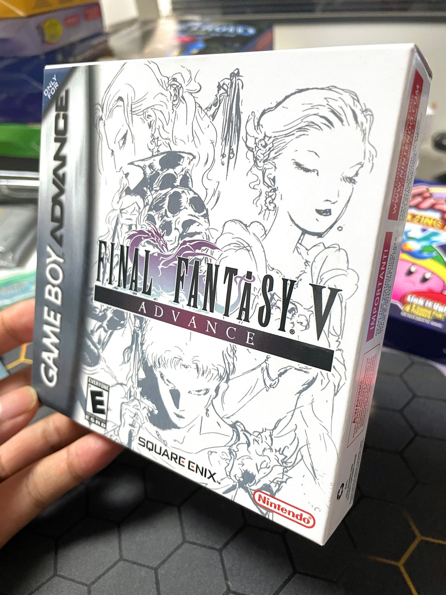 Final Fantasy V cartridge with tray box manual for gba game boy advance