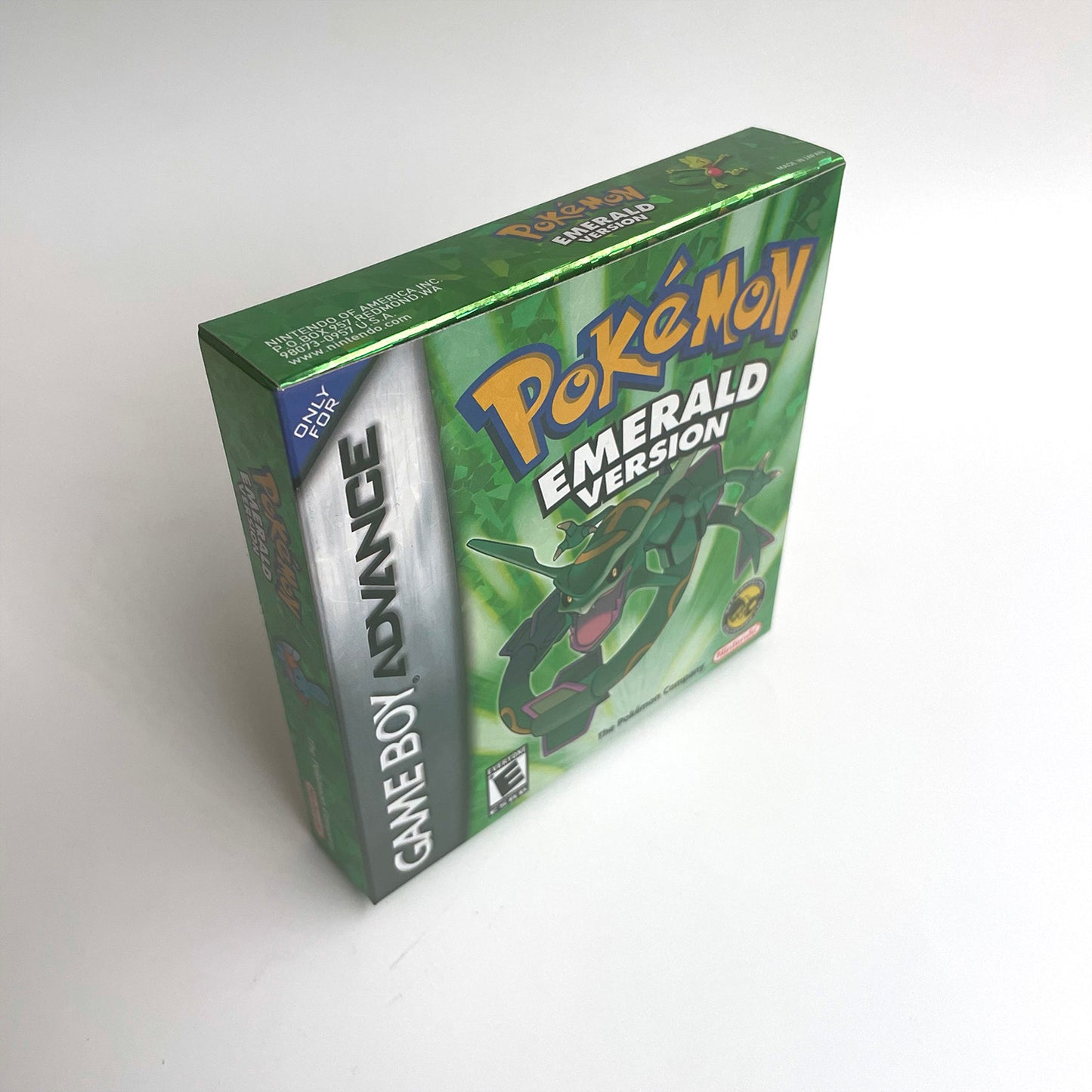 pokemon emerald version cartridge with tray box manual for gba game boy advance