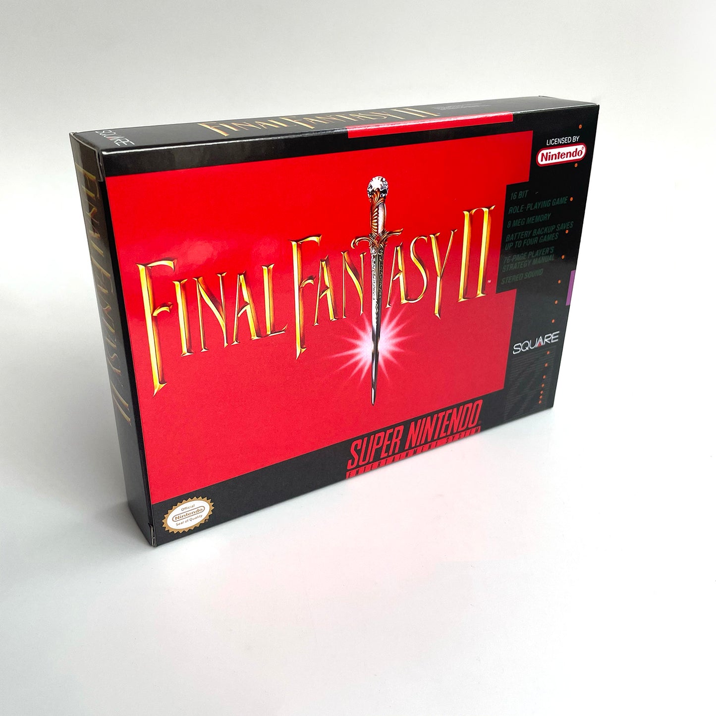final fantasy II cartridge with tray box manual for SNES super nintendo entertainment system