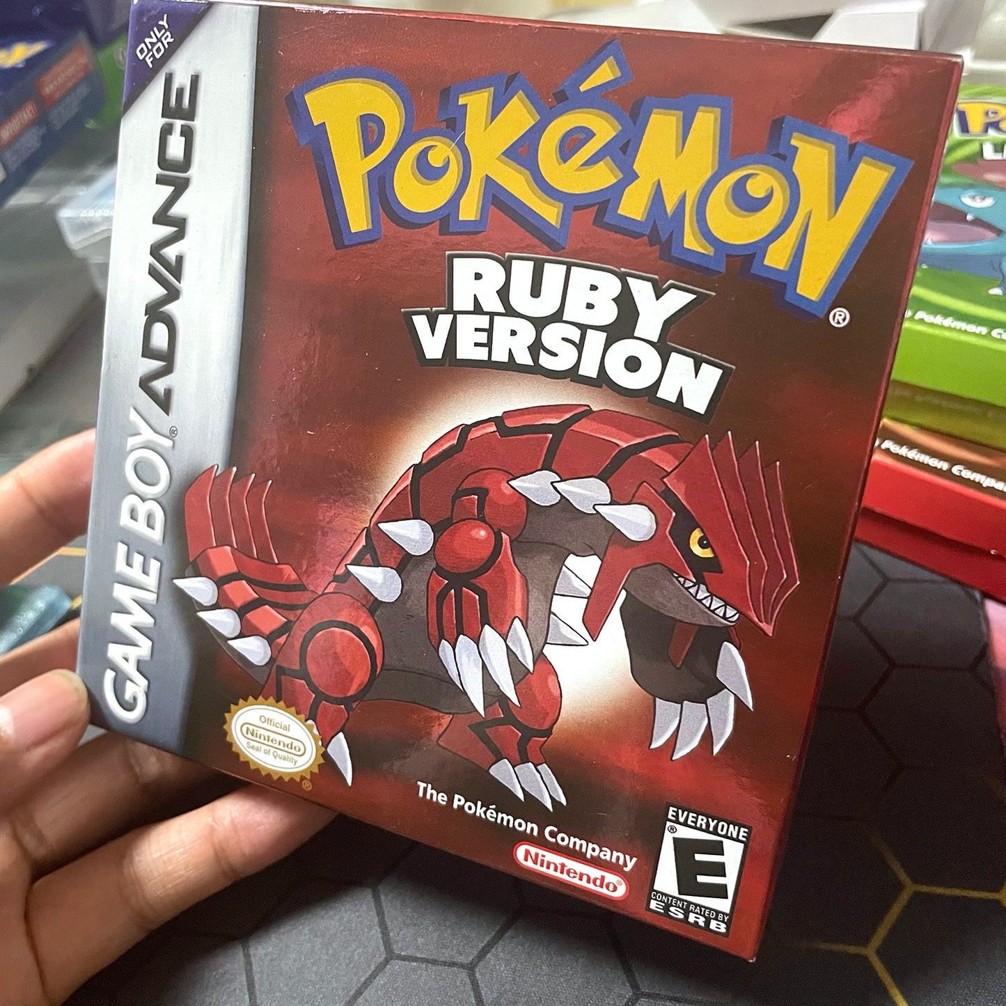 pokemon ruby version cartridge with tray box manual for gba game boy advance